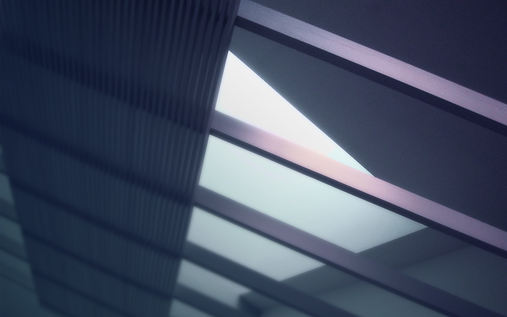 Modern architecture with geometric ceiling design HD Wallpaper