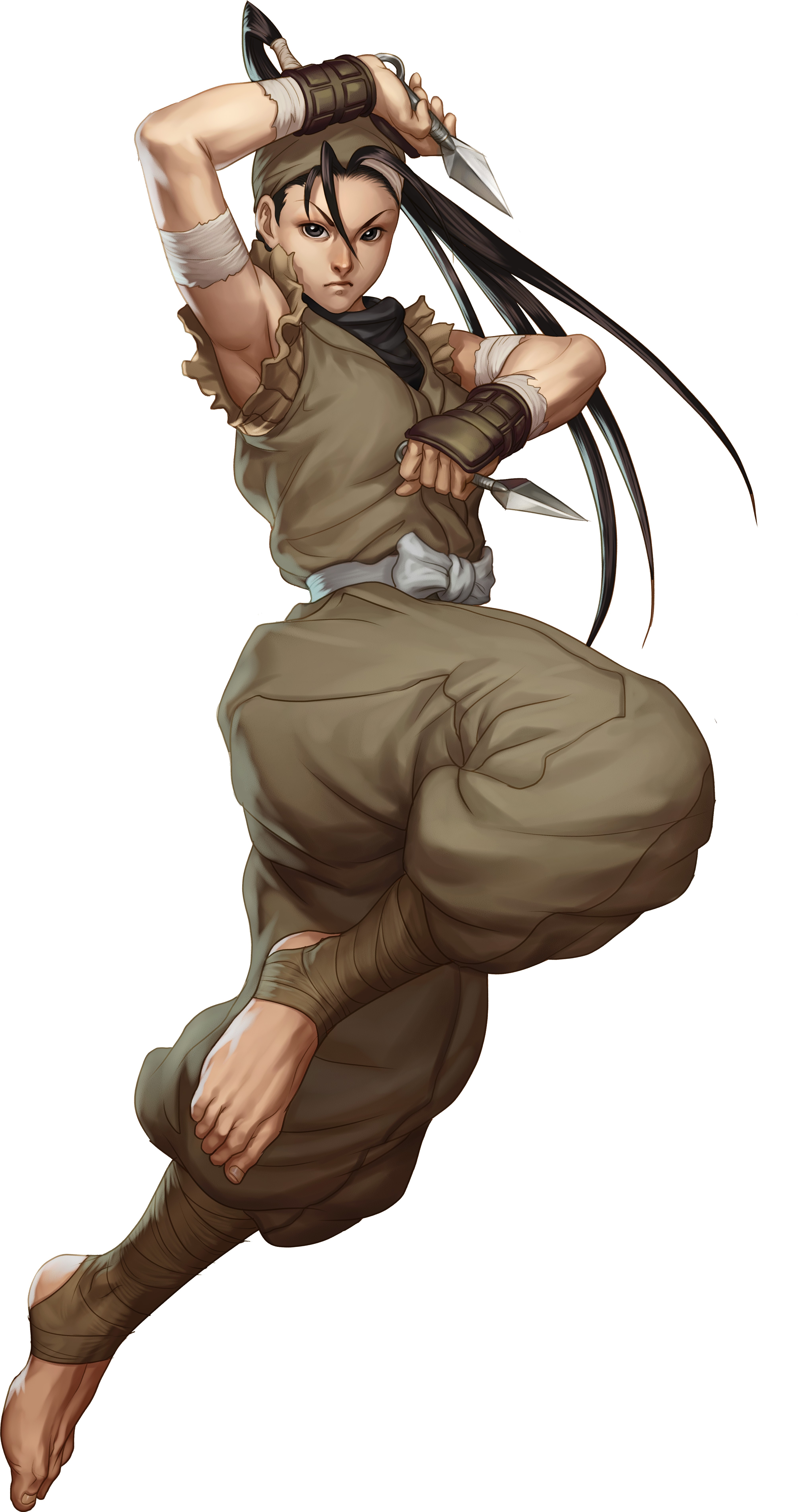 Ibuki from Street Fighter holding kunai HD Wallpaper