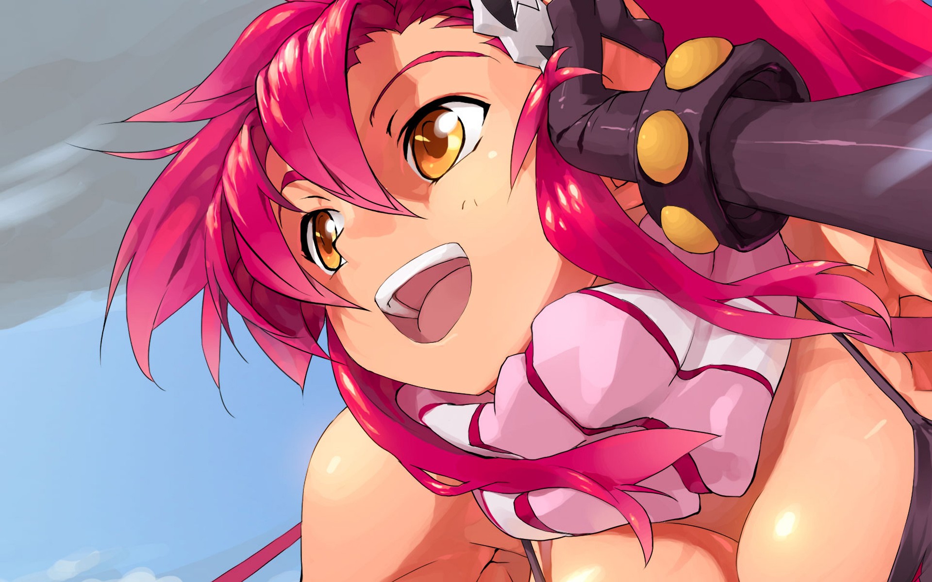 Yoko Littner from Tengen Toppa Gurren Lagann smiling HD Wallpaper
