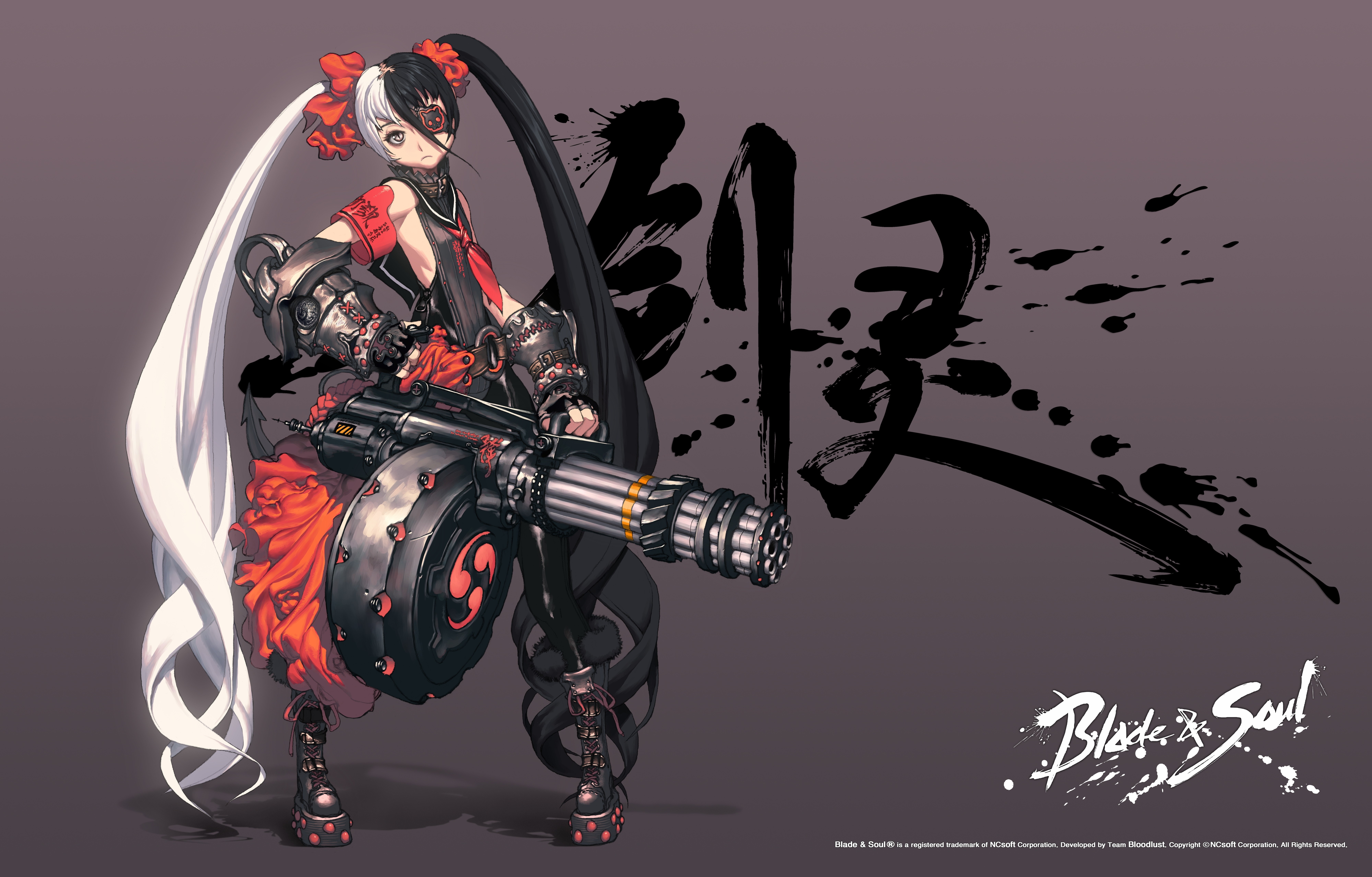 Po Hwa Ran with Gatling Gun from Blade & Soul HD Wallpaper