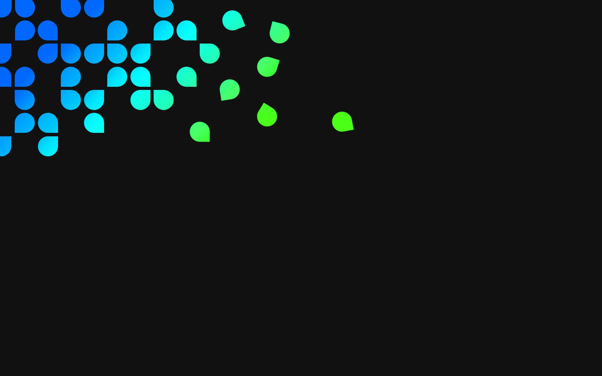 Jolla abstract digital art with blue and green gradient shapes HD Wallpaper