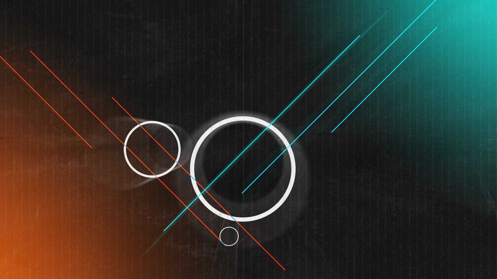 Abstract digital art with circles and lines HD Wallpaper