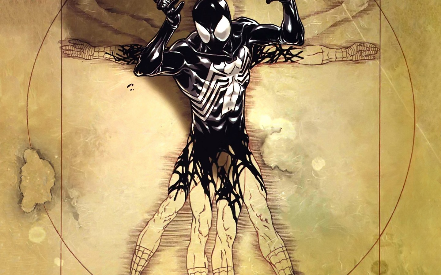 Spider-Man in Black Symbiote Suit HD Wallpaper