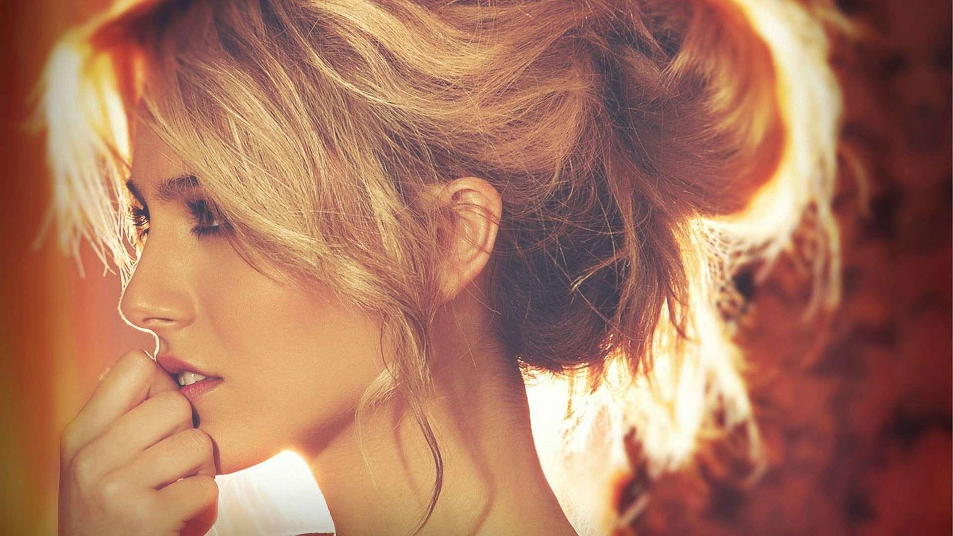 Kendall Mickal blonde woman profile HD Wallpaper