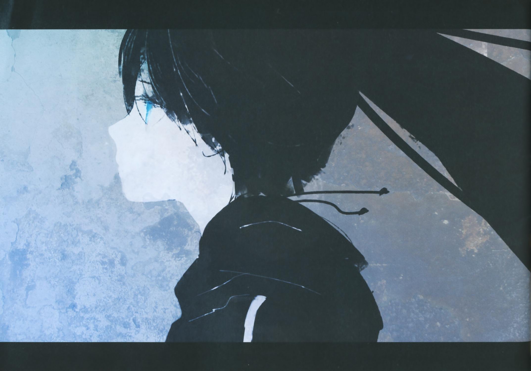 Black Rock Shooter anime girl profile HD Wallpaper
