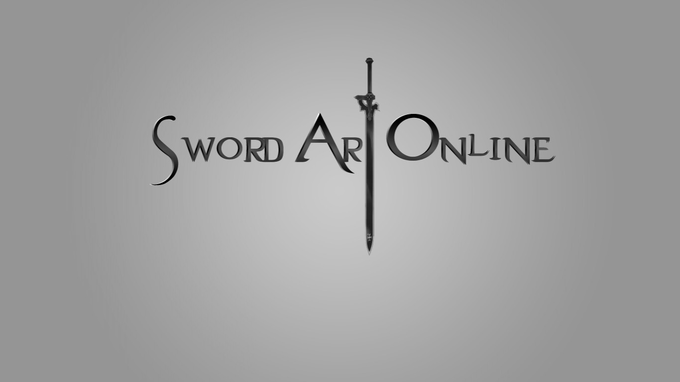 Sword Art Online Logo with Sword HD Wallpaper