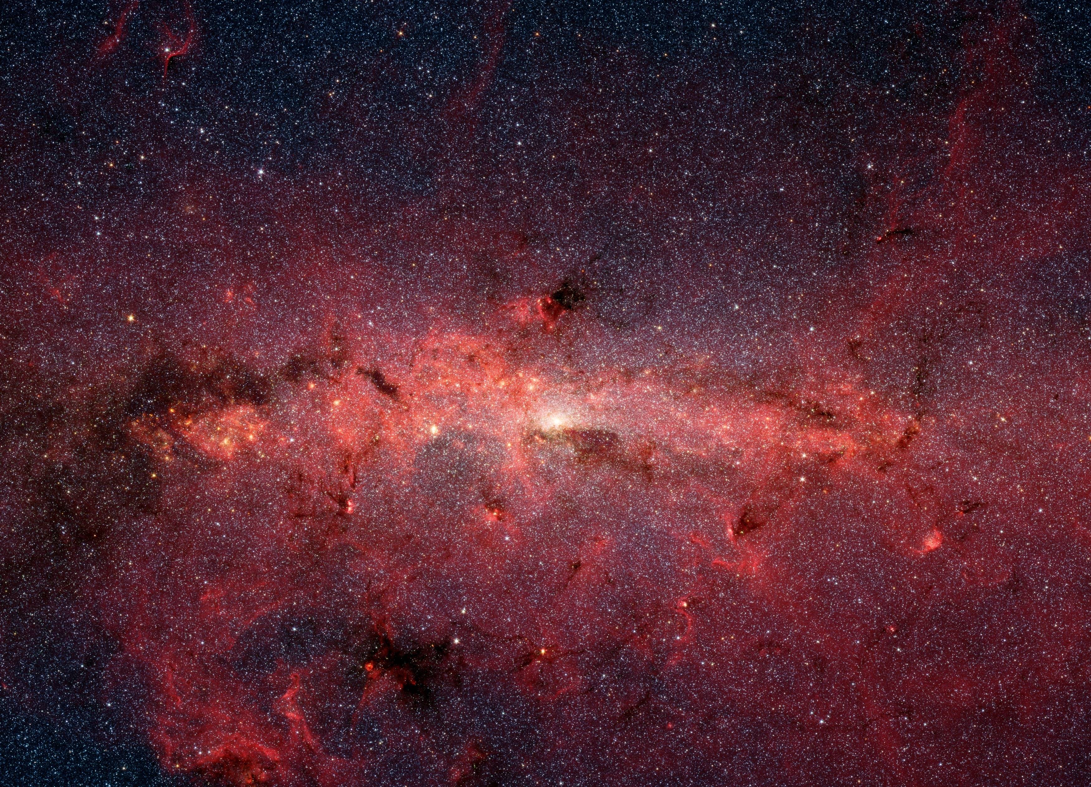 The Milky Way galaxy center in deep space HD Wallpaper