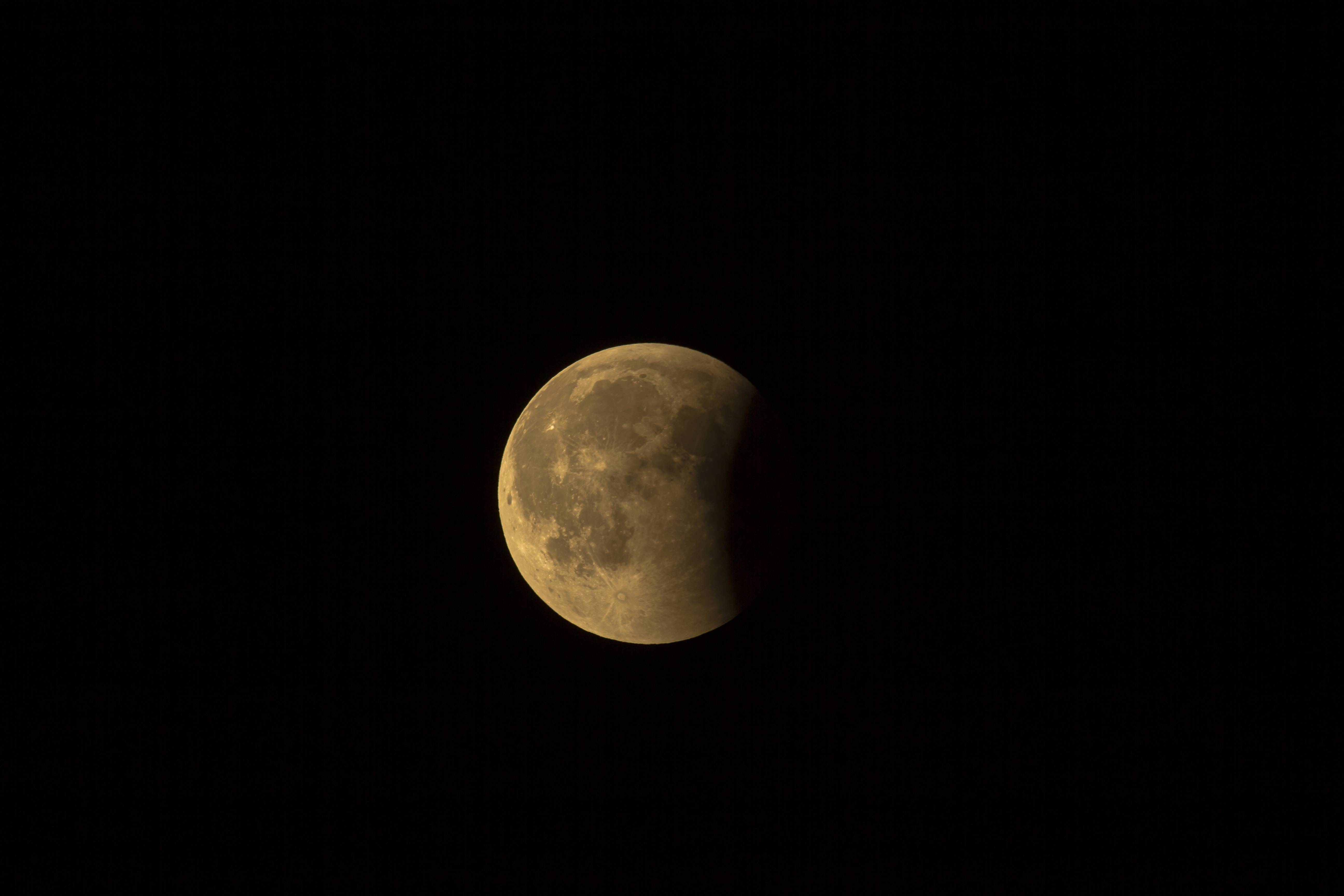 Partial Lunar Eclipse HD Wallpaper