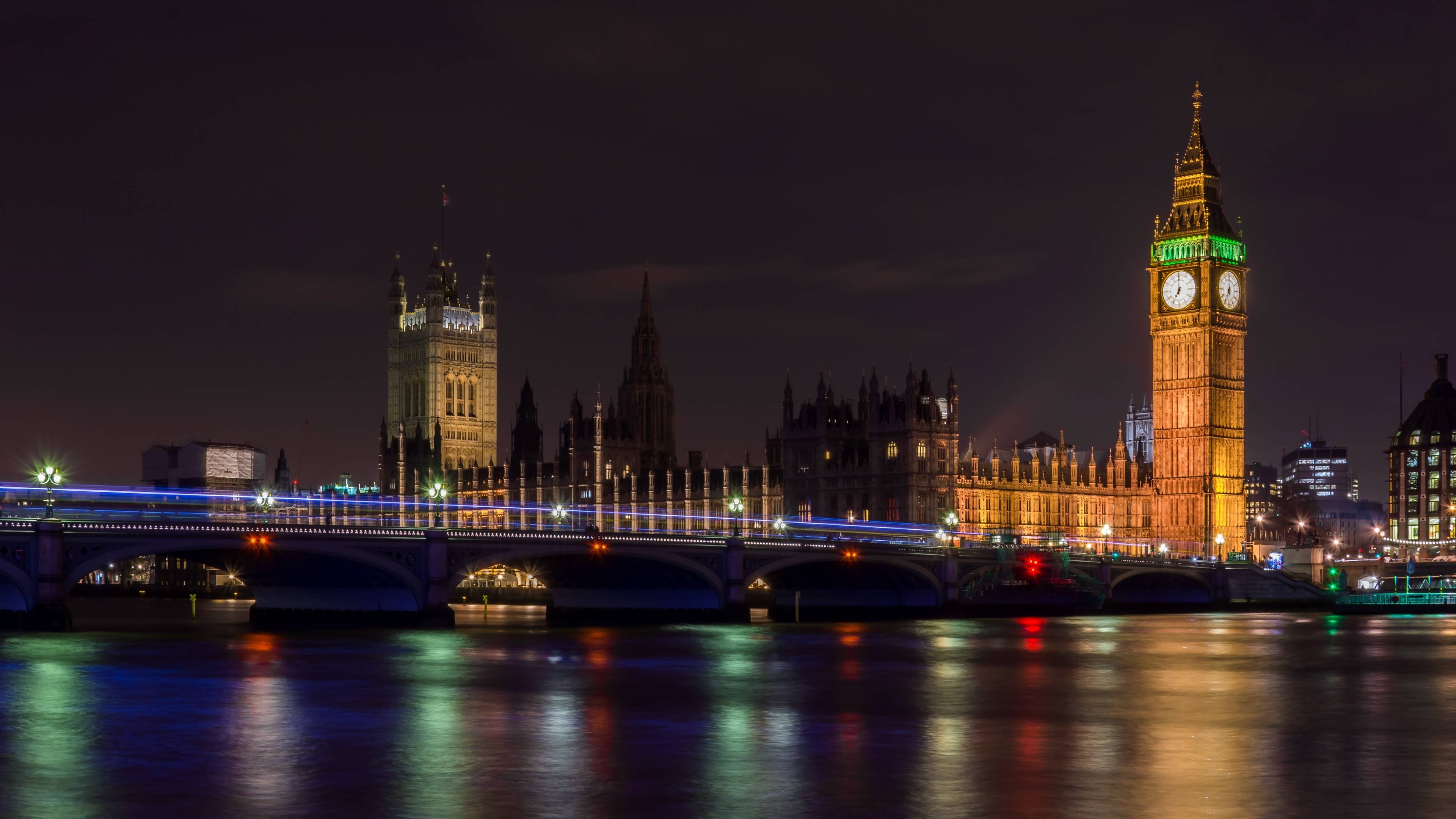 Big Ben and Houses of Parliament at night, London HD Wallpaper