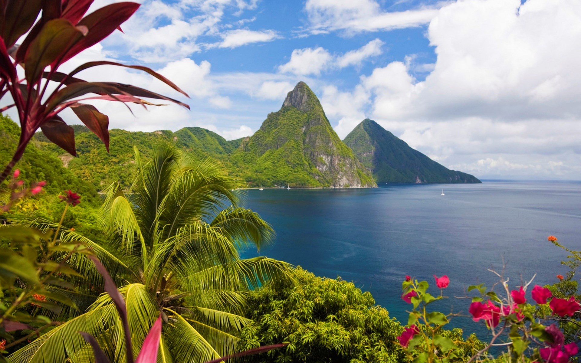 The Pitons, St. Lucia HD Wallpaper