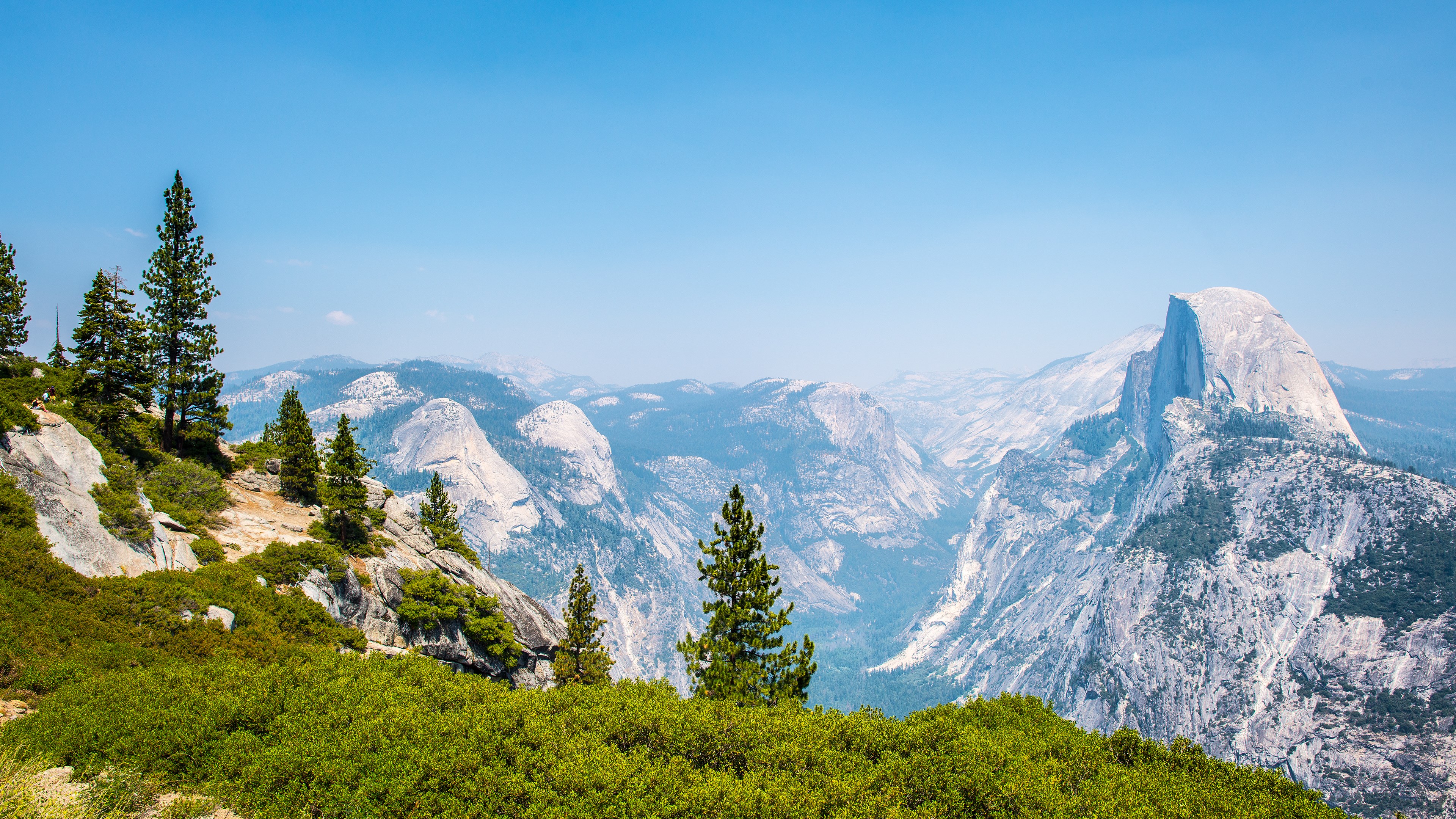 Half Dome Yosemite National Park Landscape HD Wallpaper
