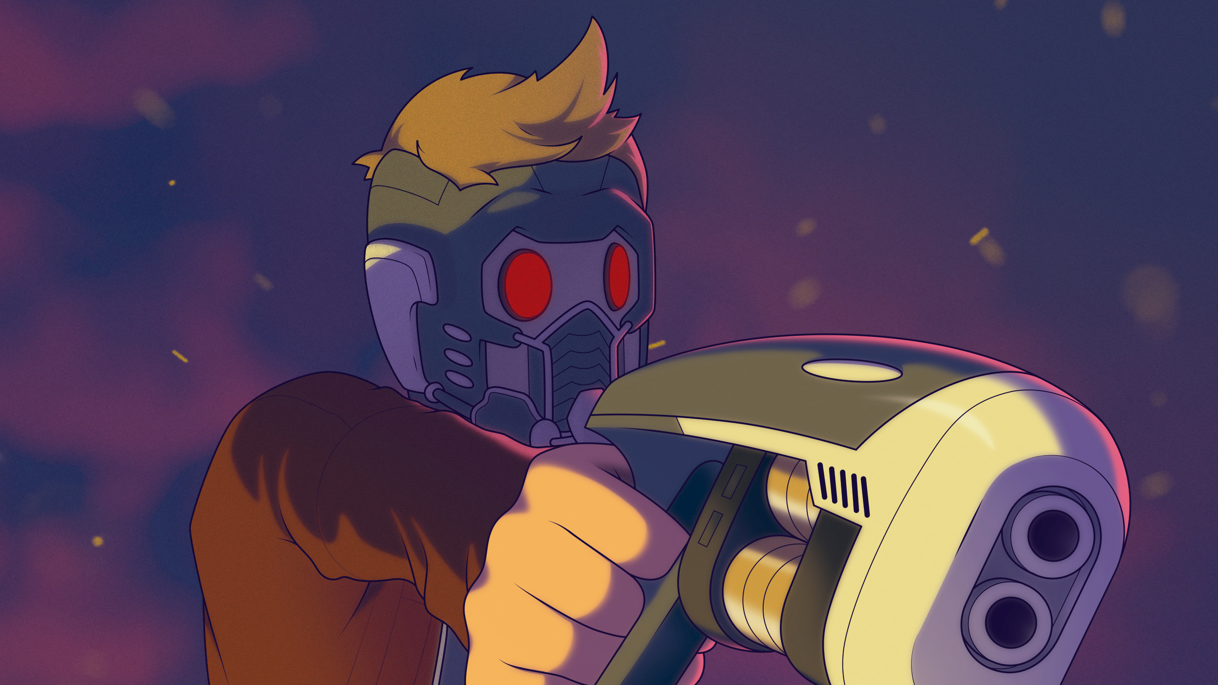 Star Lord Aiming His Quad Blaster HD Wallpaper
