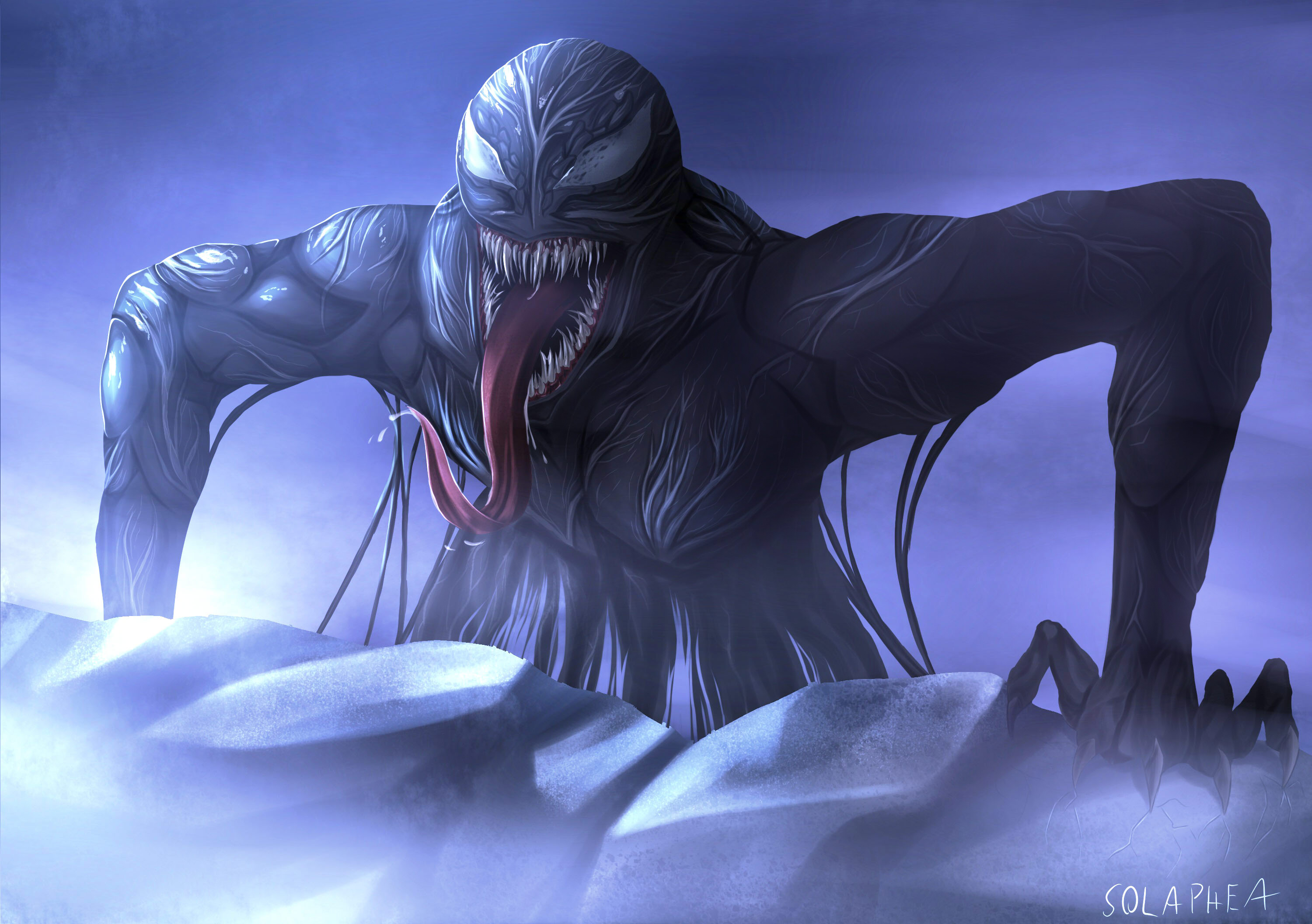 Venom artwork by SOLAPHEA HD Wallpaper