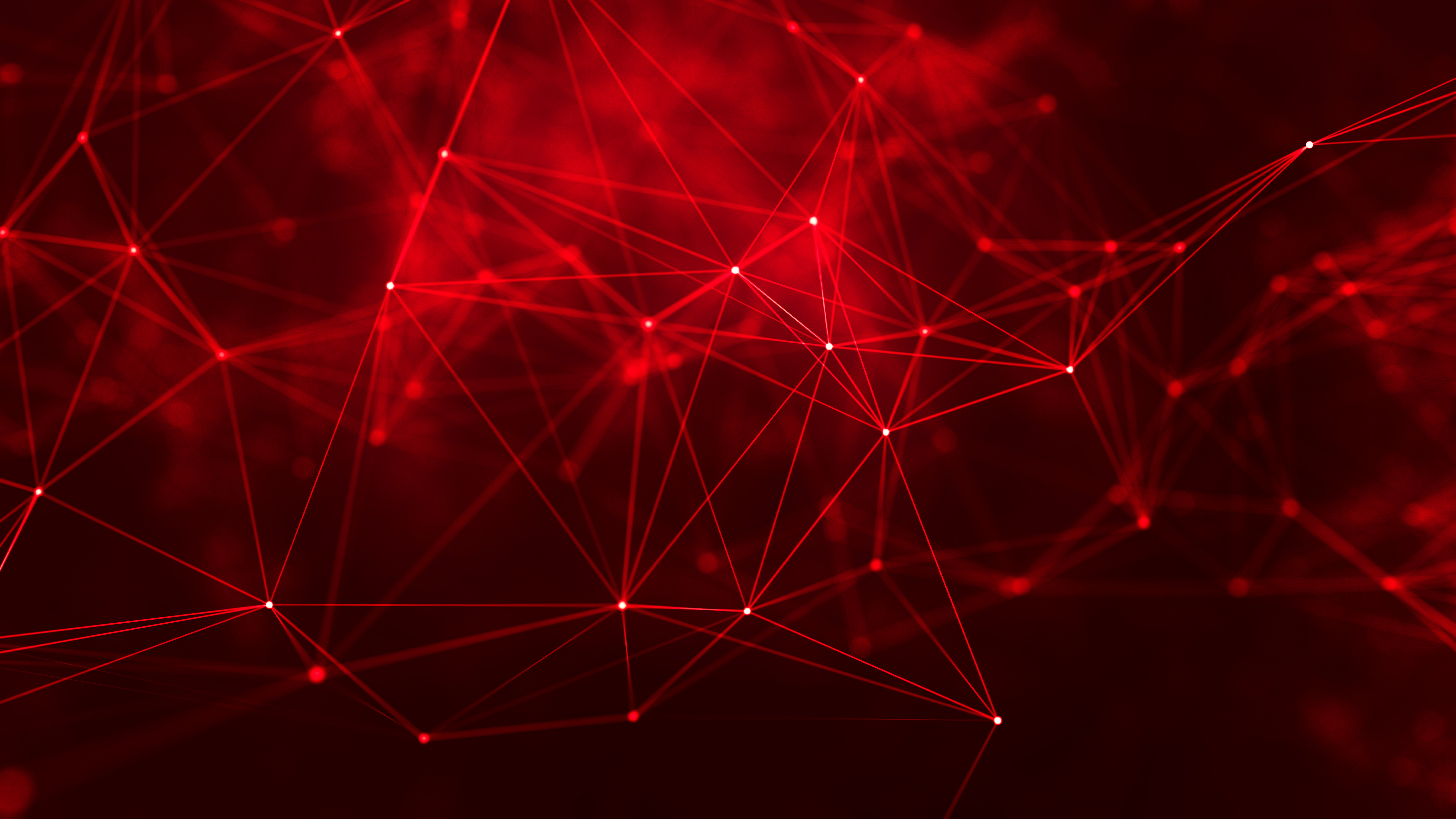 Abstract red geometric network 4K HD Wallpaper