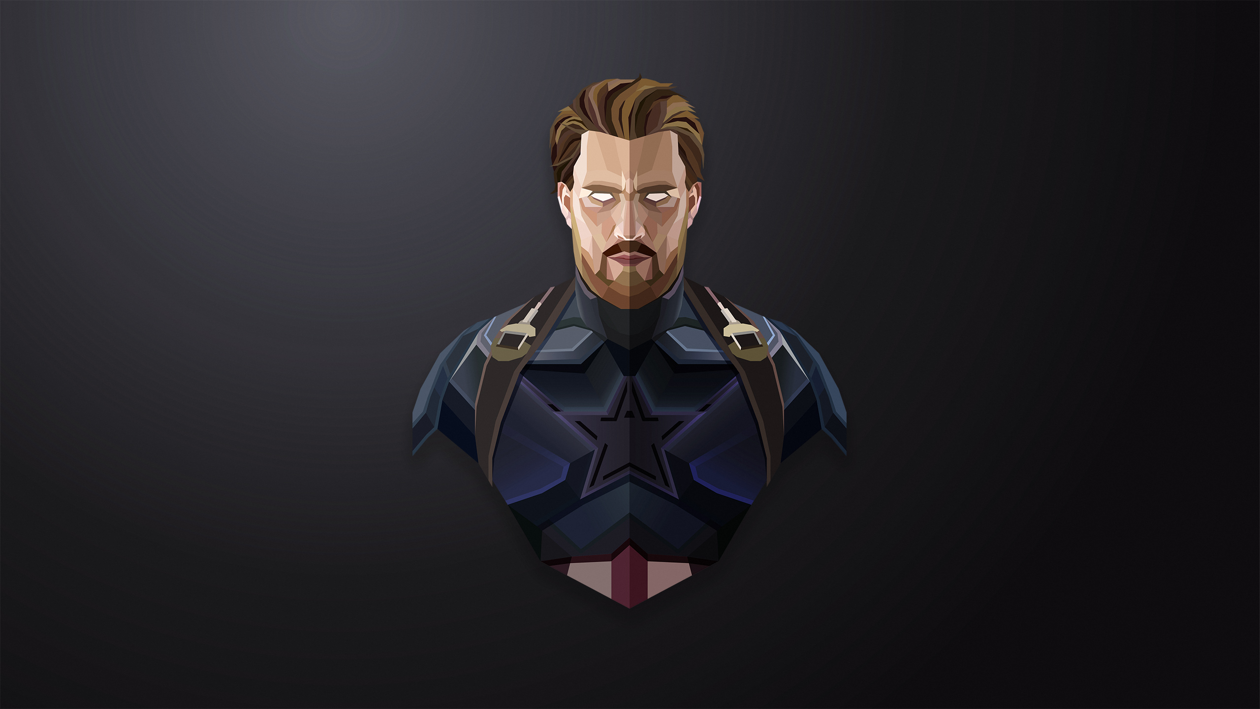 Captain America Low Poly Digital Art HD Wallpaper