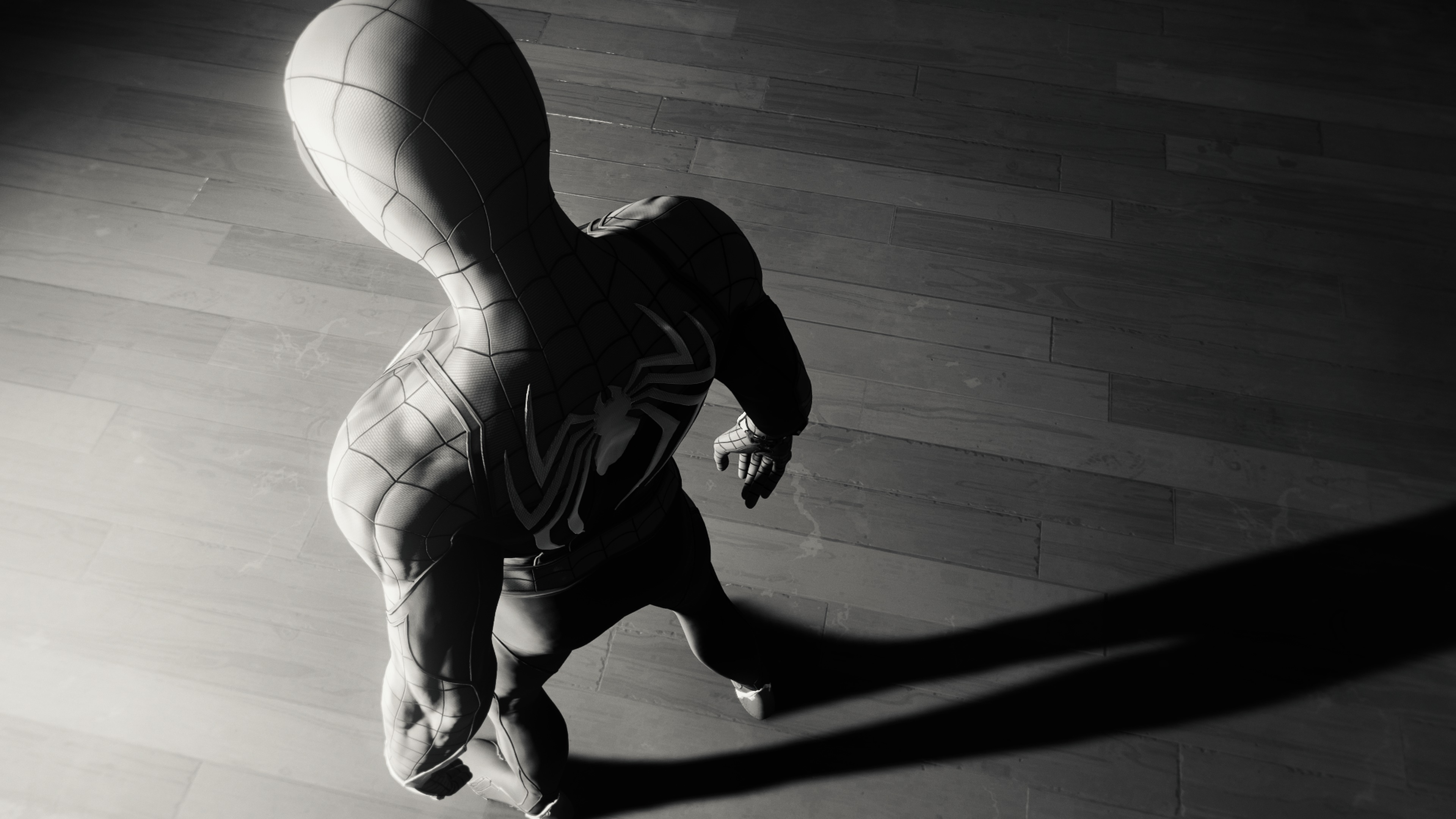 Spider-Man in Monochrome HD Wallpaper