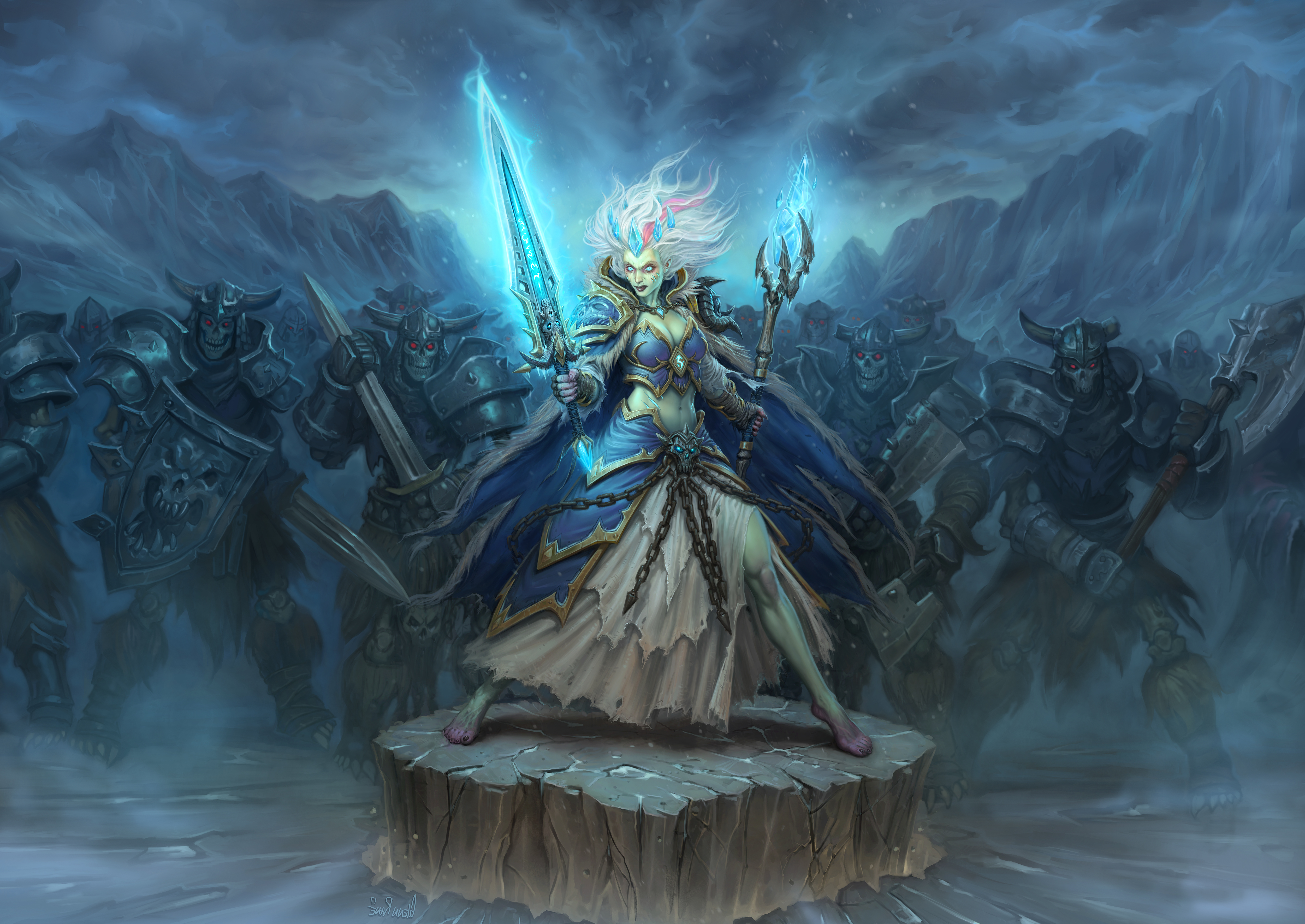 Hearthstone Lich Queen Jaina HD Wallpaper
