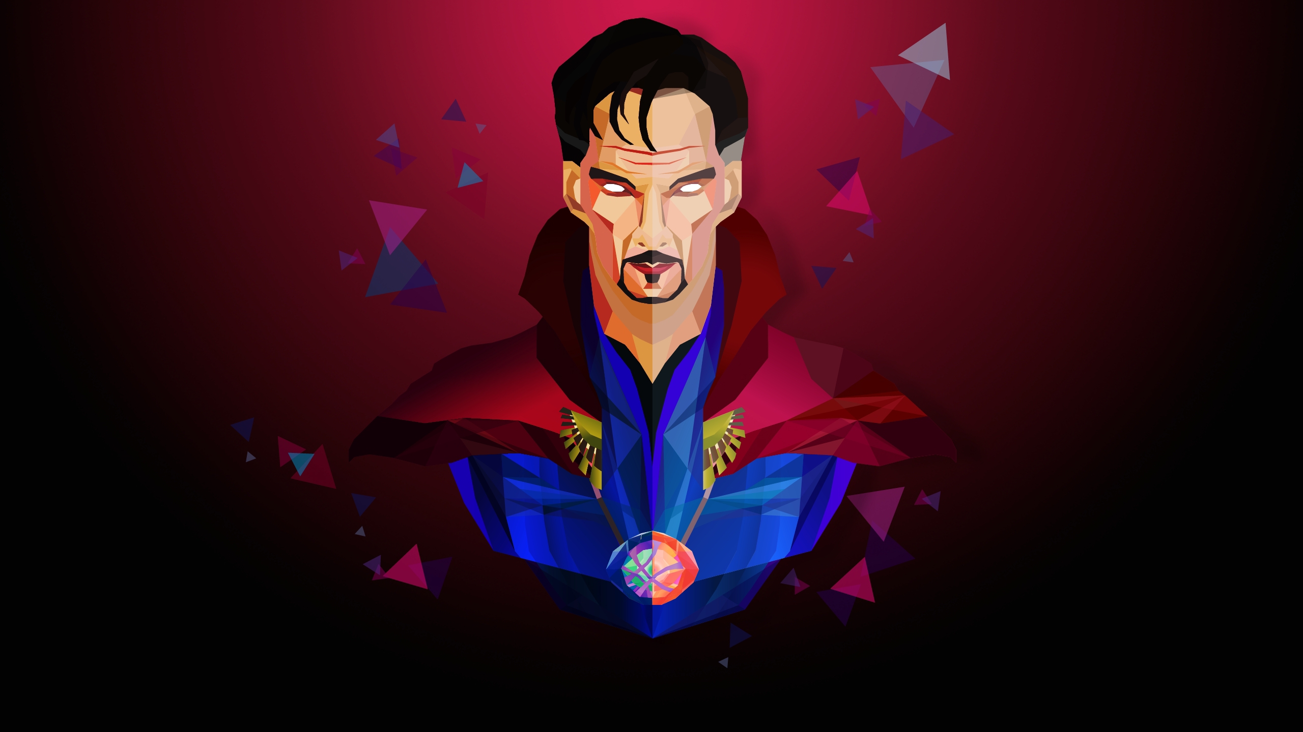Doctor Strange low poly digital art HD Wallpaper