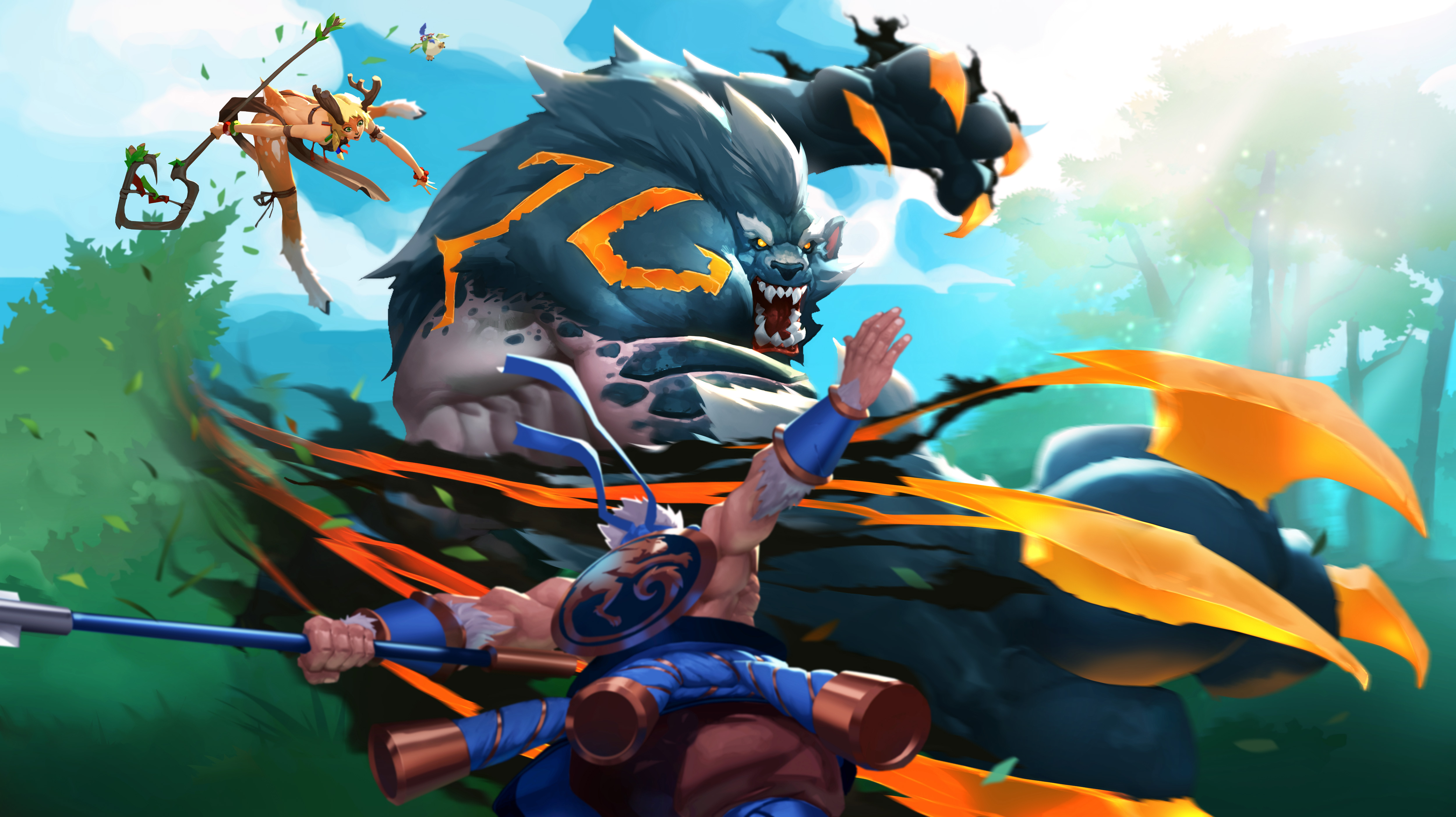 Battlerite 4K game art with characters fighting HD Wallpaper
