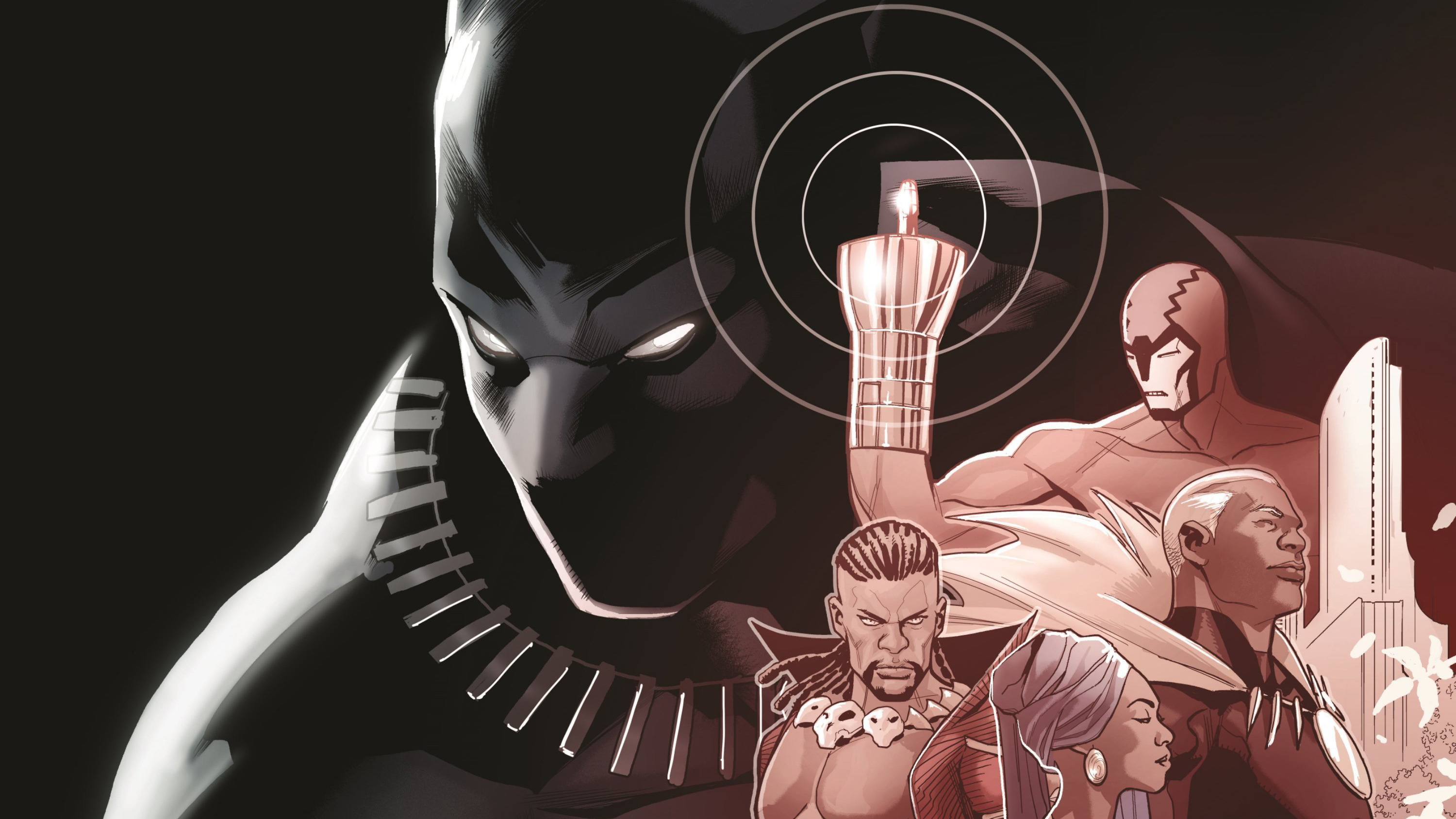 Black Panther and allies poster HD Wallpaper