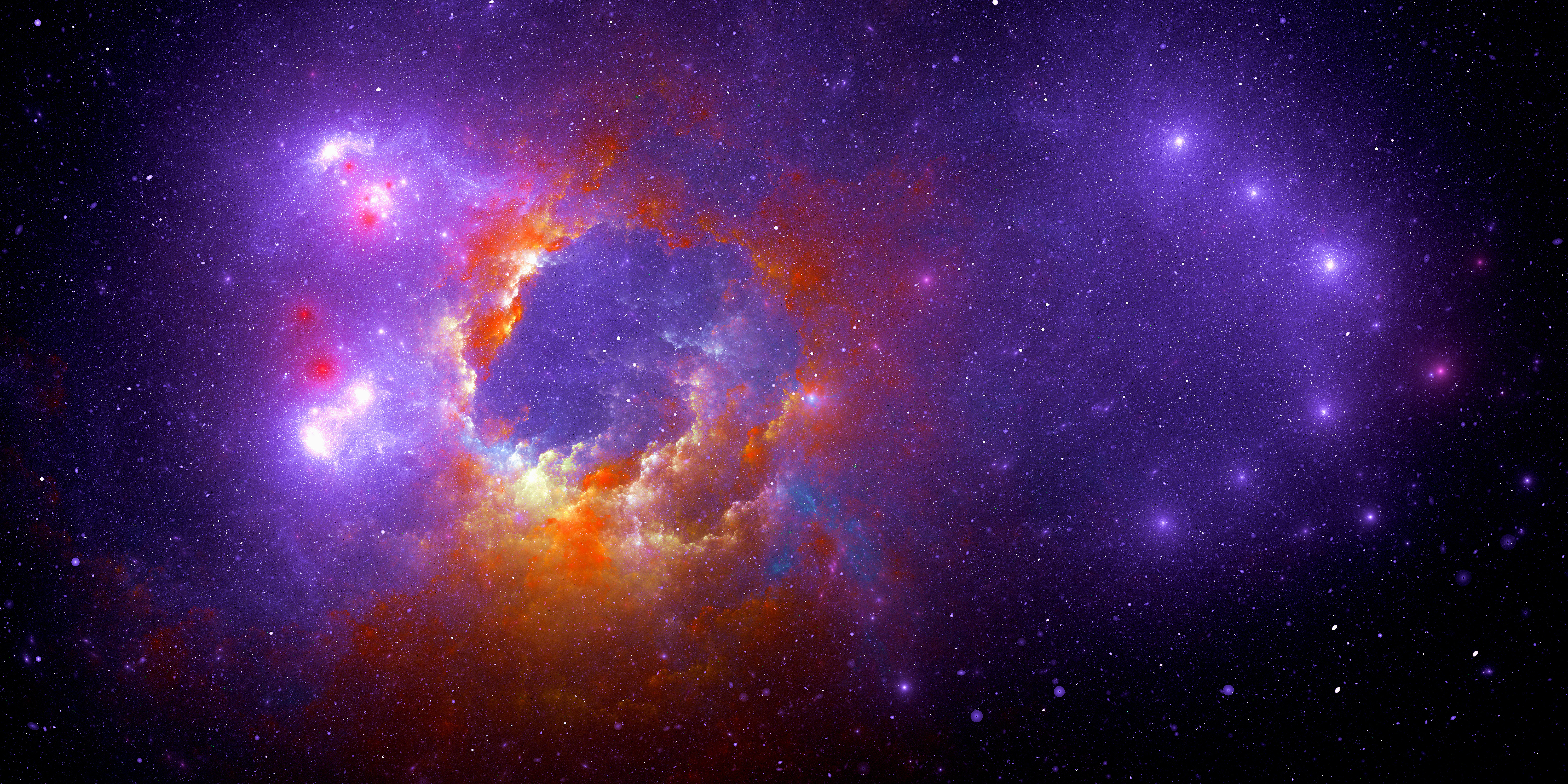Digital Nebula in Space 4K HD Wallpaper