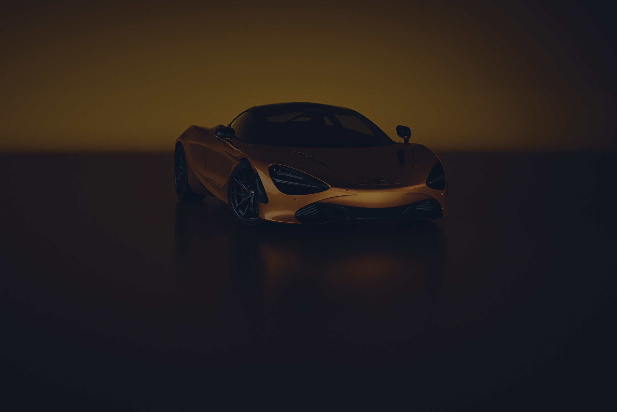 Orange McLaren 720S sports car HD Wallpaper