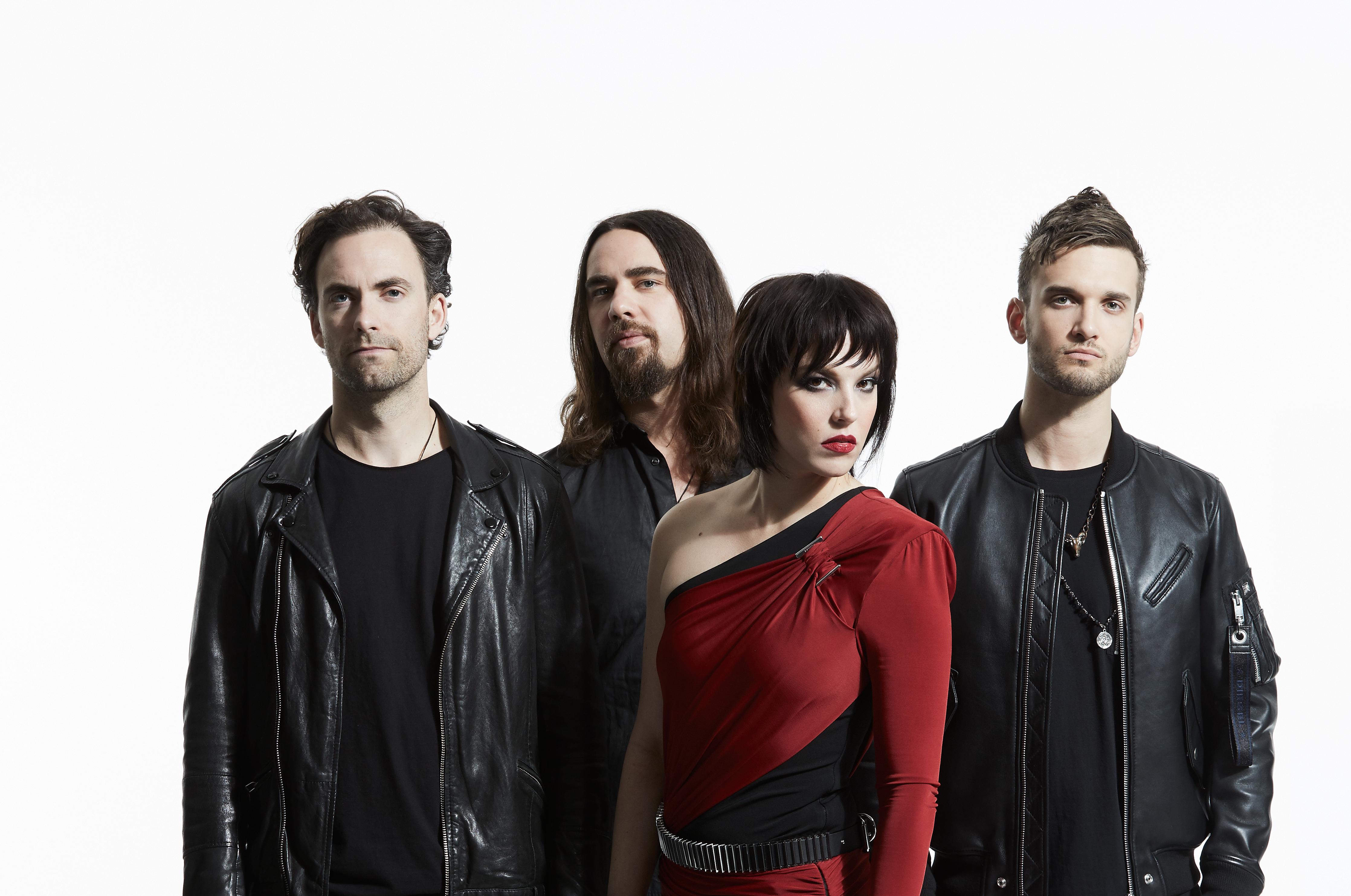 Halestorm band members posing HD Wallpaper