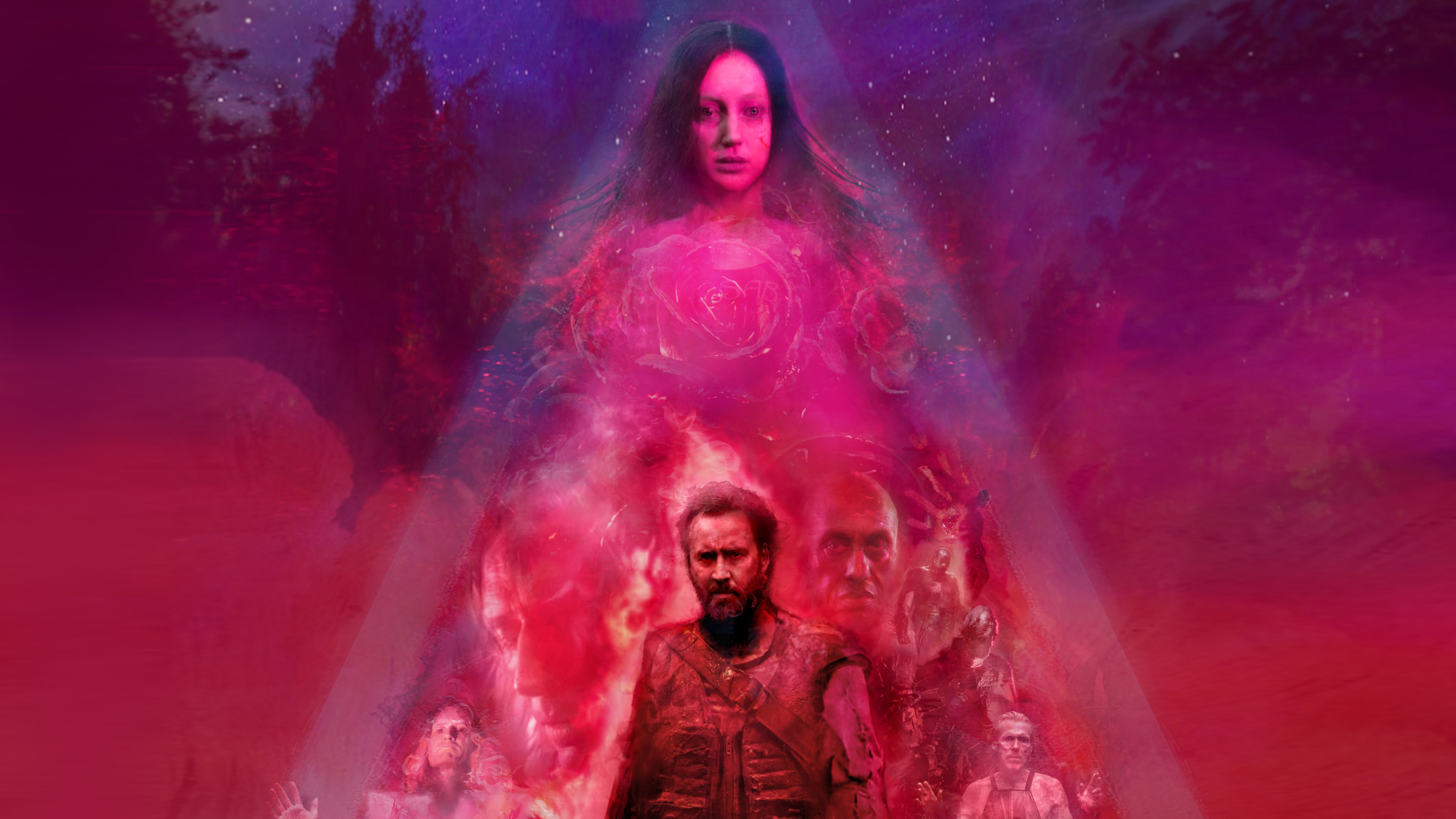 Mandy movie poster with Nicolas Cage HD Wallpaper