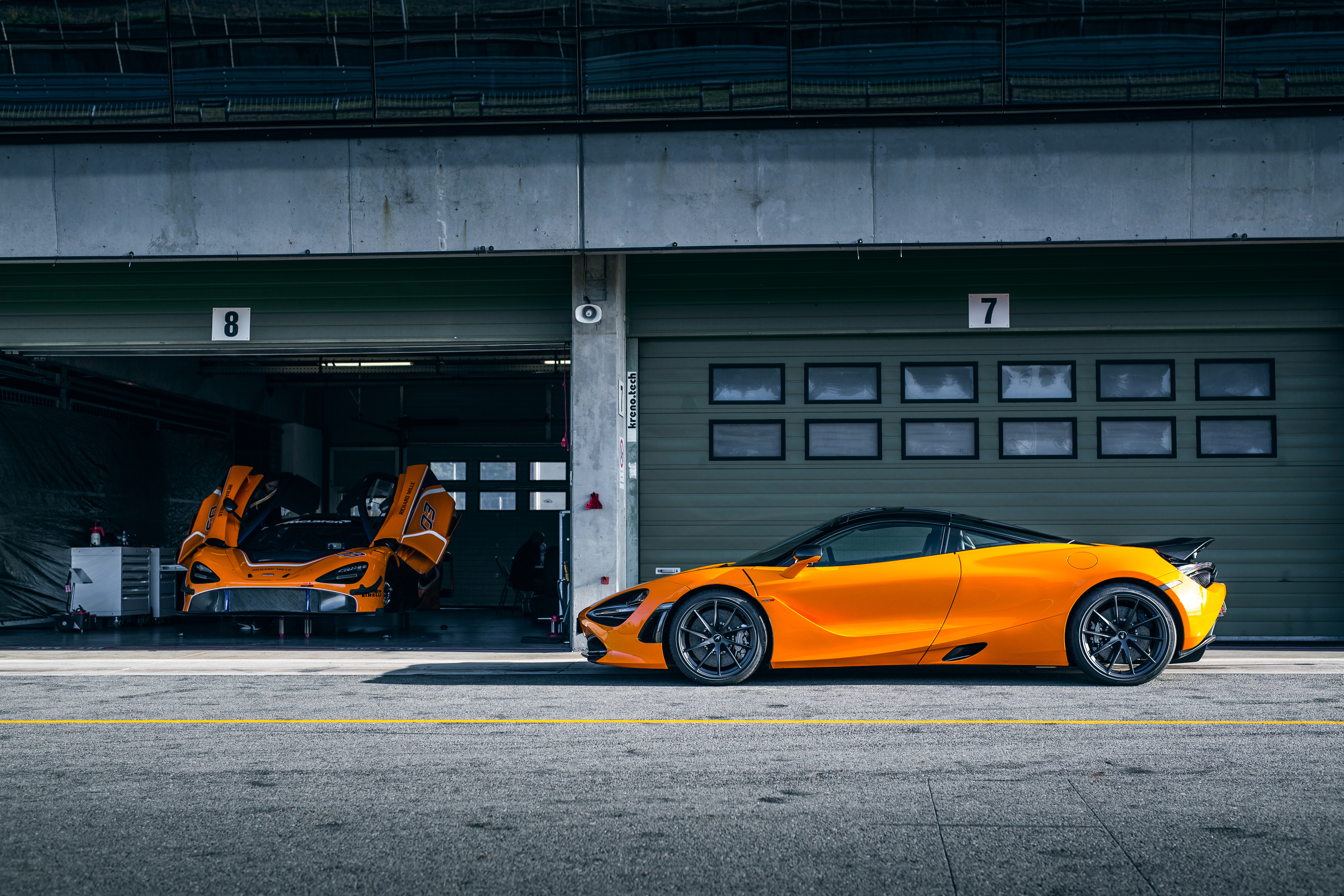 McLaren 720S cars in garages HD Wallpaper