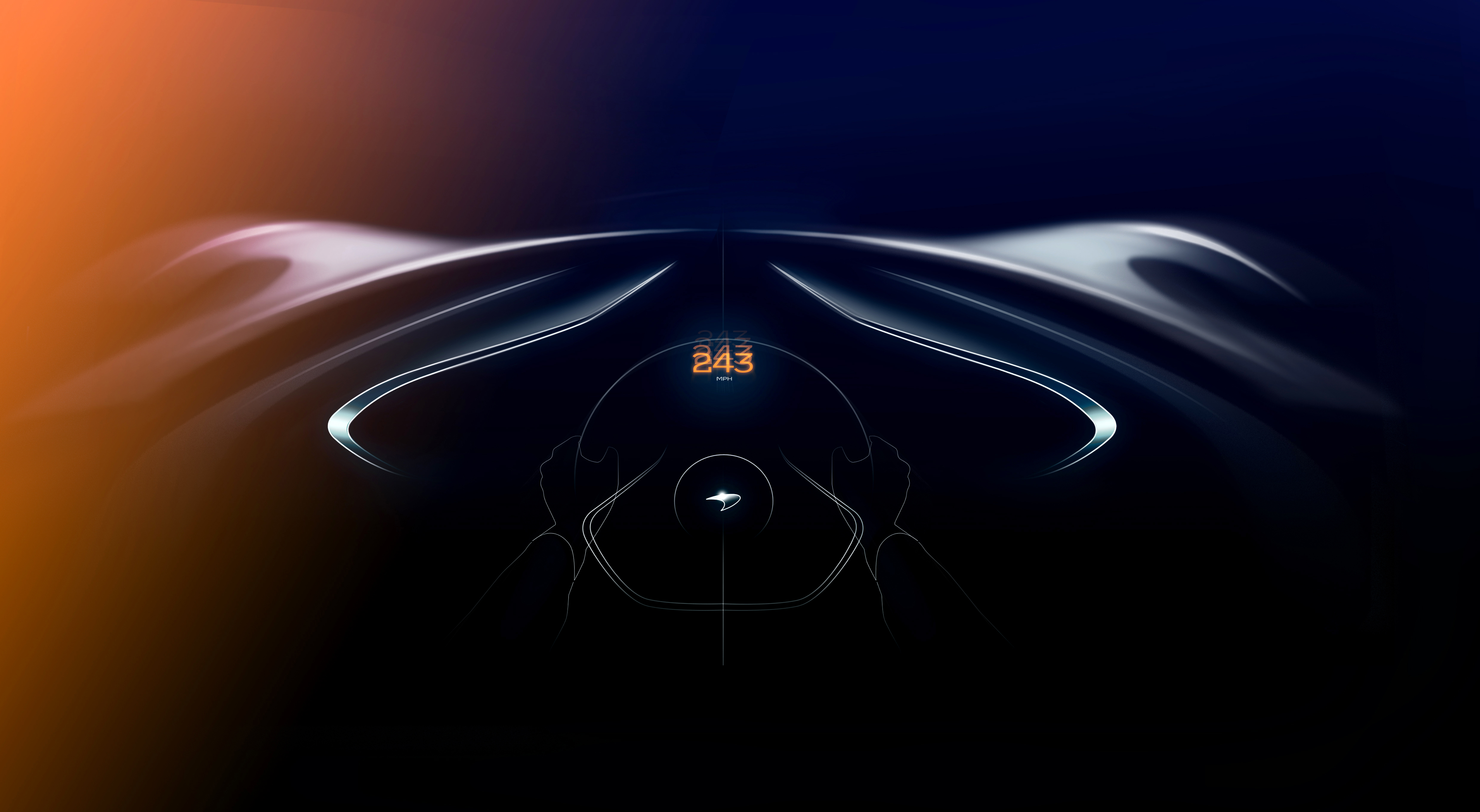 McLaren 243 mph digital dashboard 4K HD Wallpaper