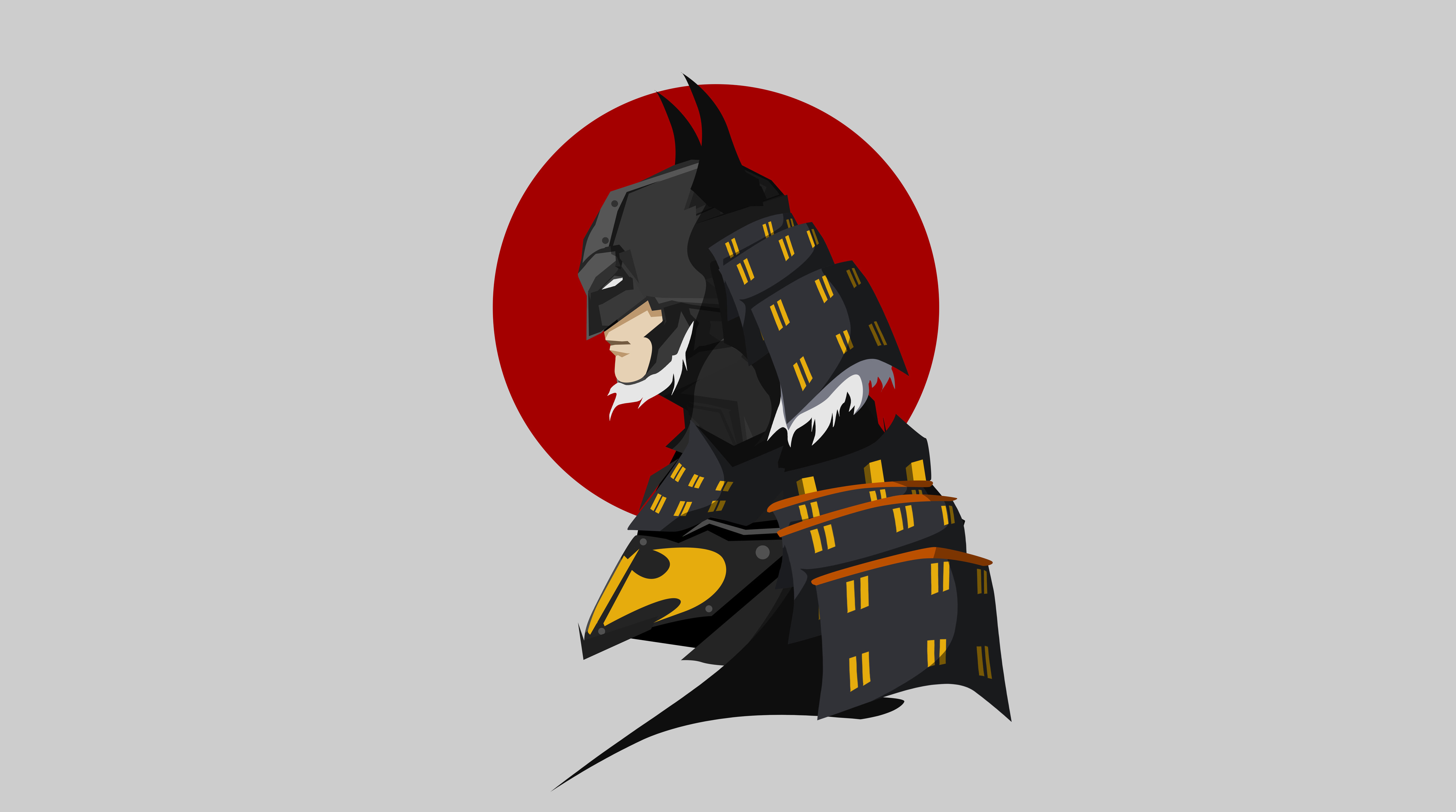 Minimalist Samurai Batman 4K HD Wallpaper