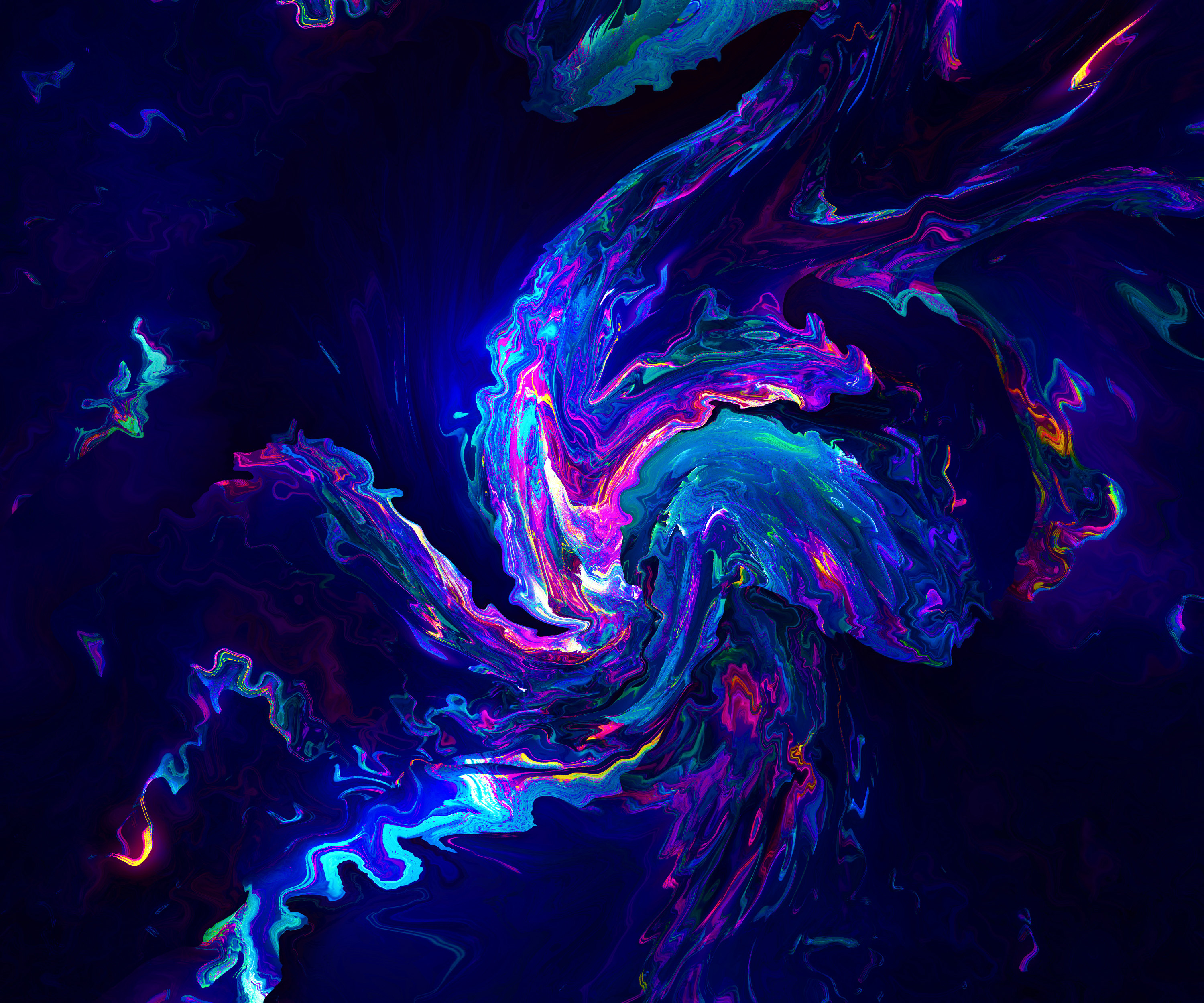 Abstract digital art with vibrant colors HD Wallpaper