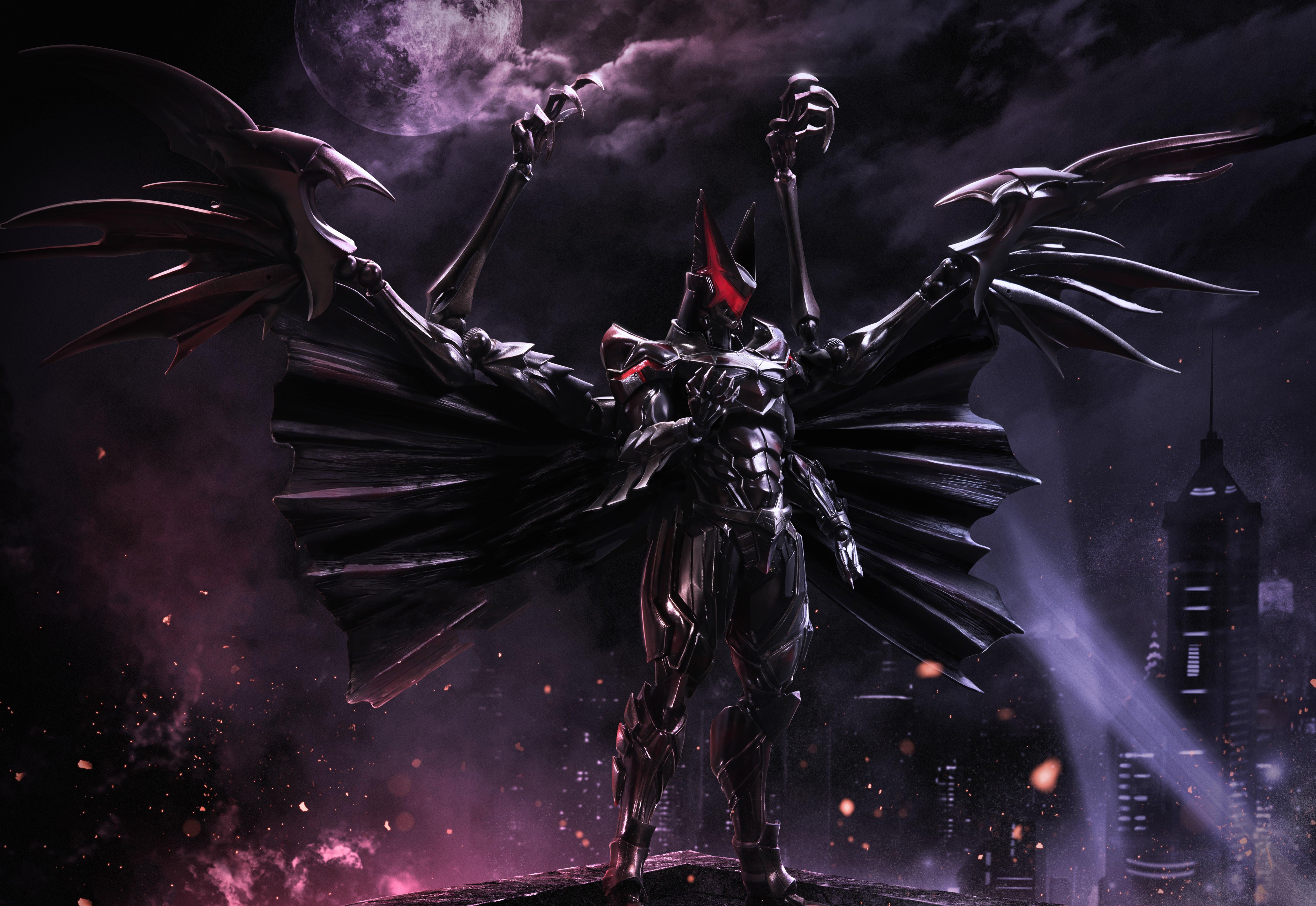 4K Batman with wings and claws HD Wallpaper