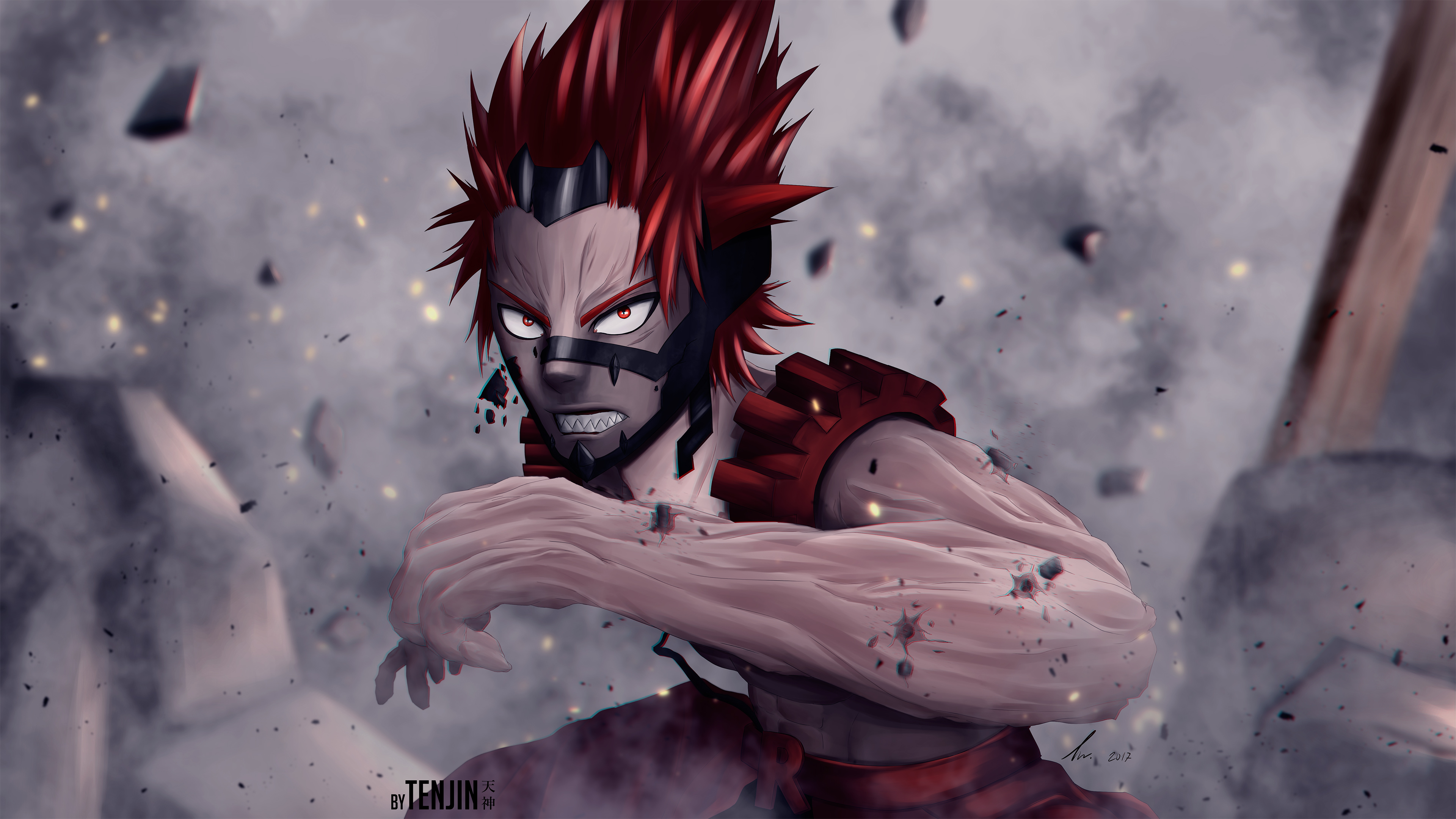 Eijiro Kirishima in My Hero Academia 4K HD Wallpaper