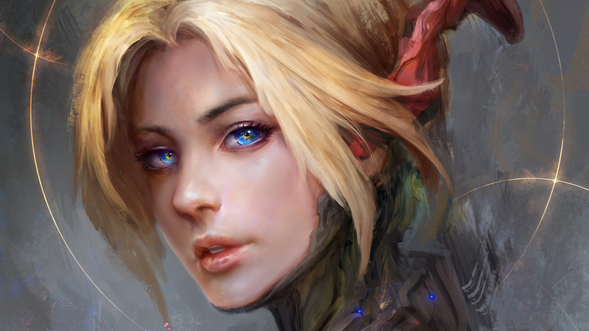 Mercy from Overwatch digital artwork HD Wallpaper