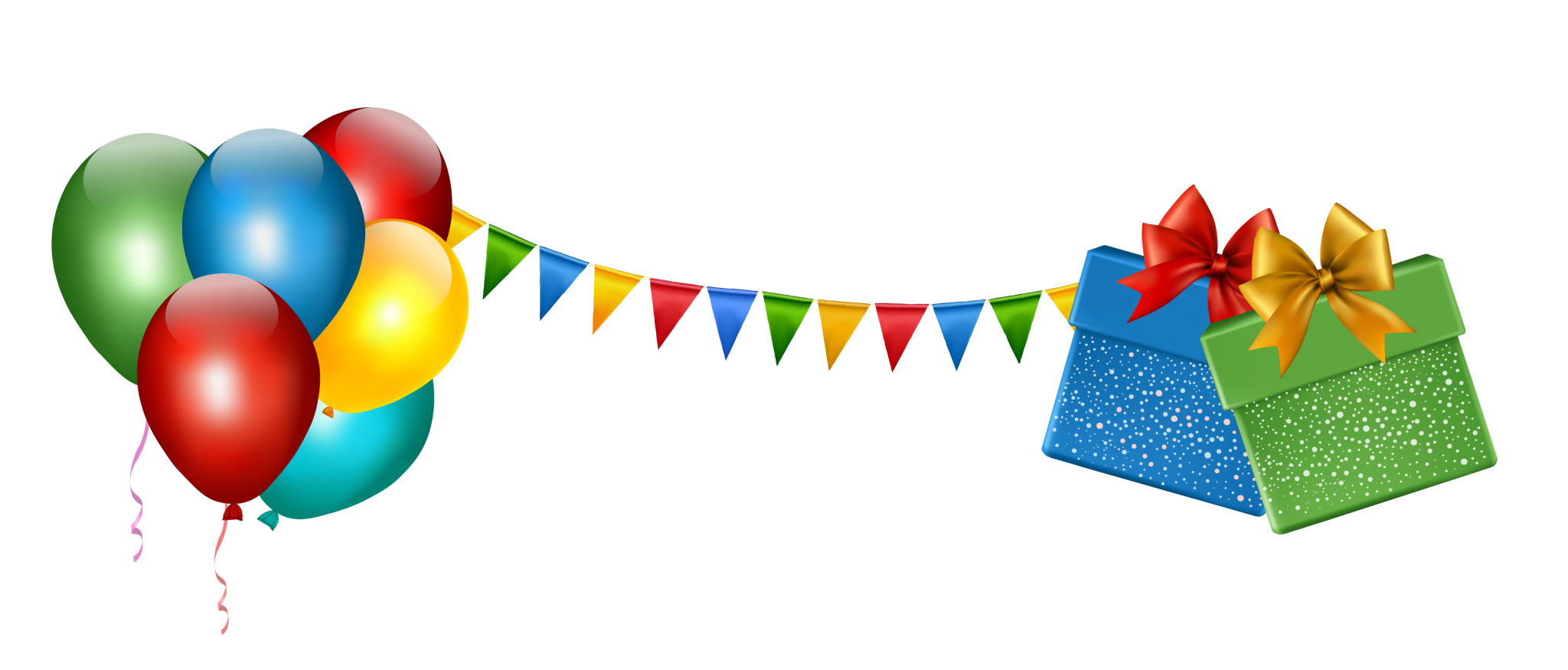 Birthday Balloons and Gifts HD Wallpaper