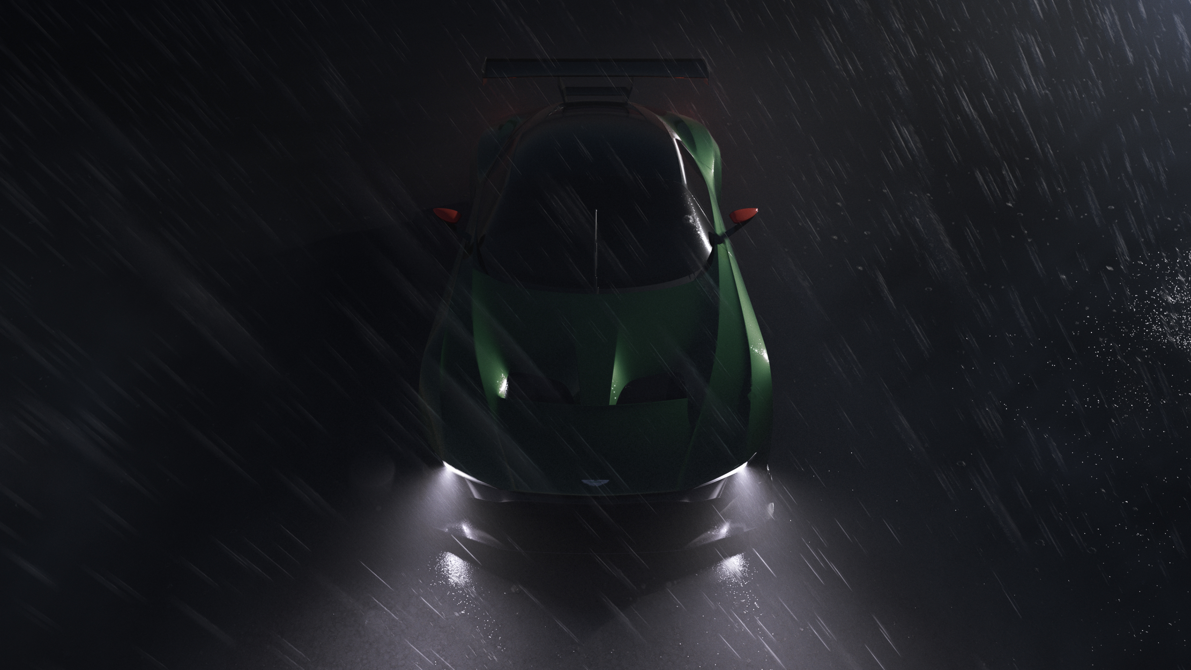 Aston Martin Vulcan AMR Pro in the rain HD Wallpaper