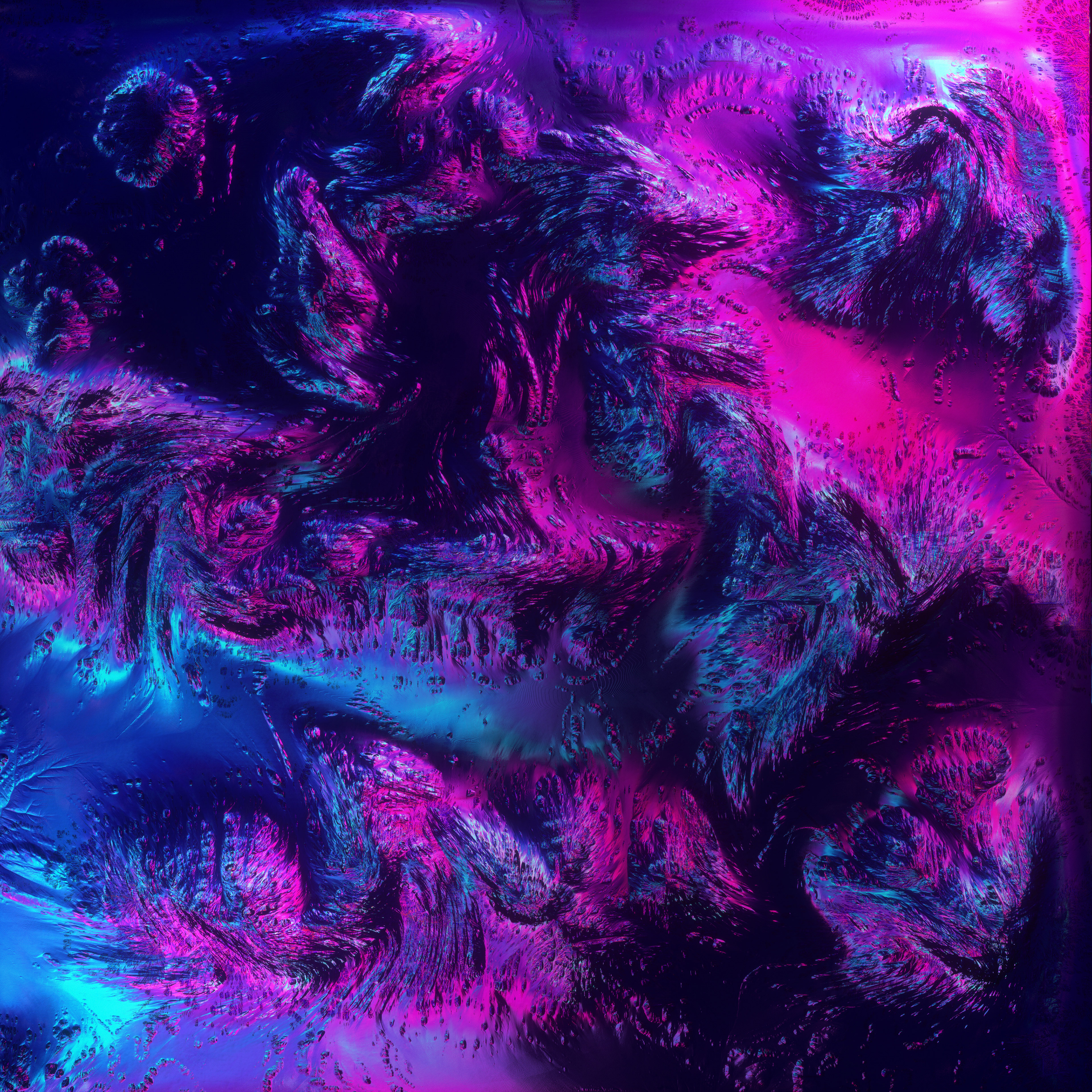 Abstract digital art with pink and blue colors HD Wallpaper