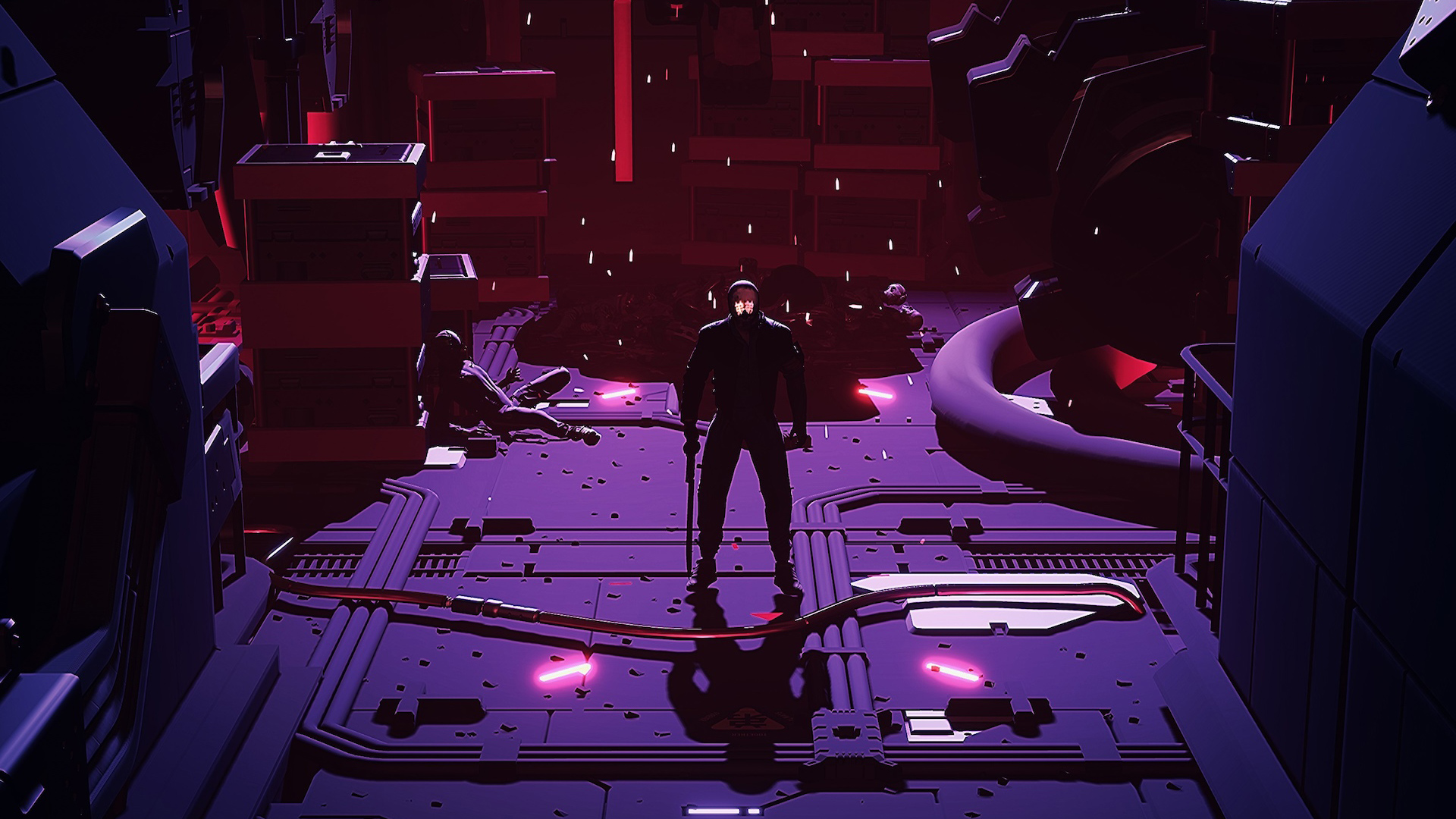 Ruiner game character standing in a dark futuristic environment HD Wallpaper
