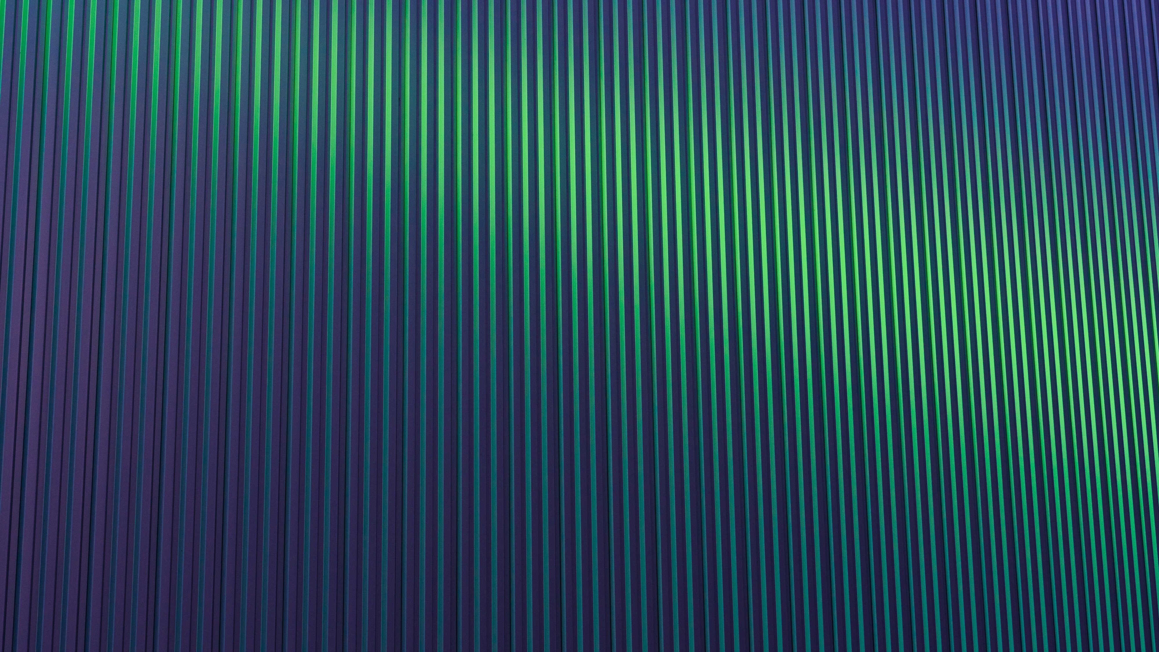 Abstract green and purple ribbed pattern 4K HD Wallpaper