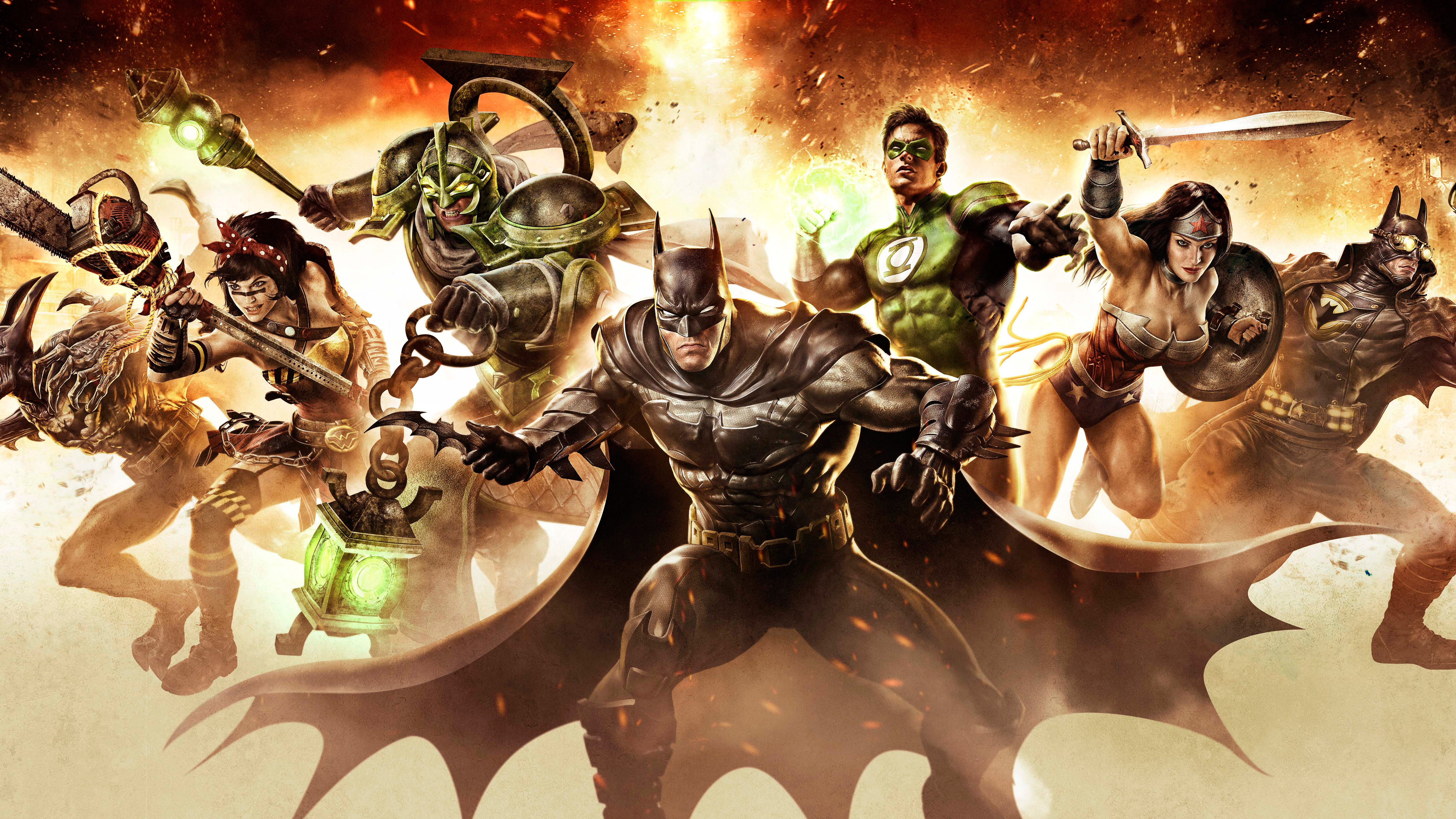 Infinite Crisis: Batman, Wonder Woman, Green Lantern, and allies HD Wallpaper