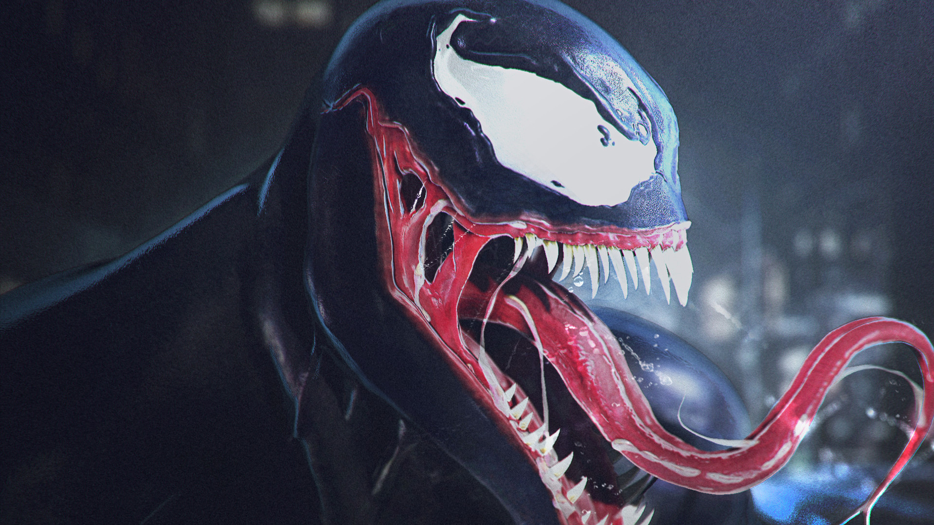 Venom digital art close-up HD Wallpaper