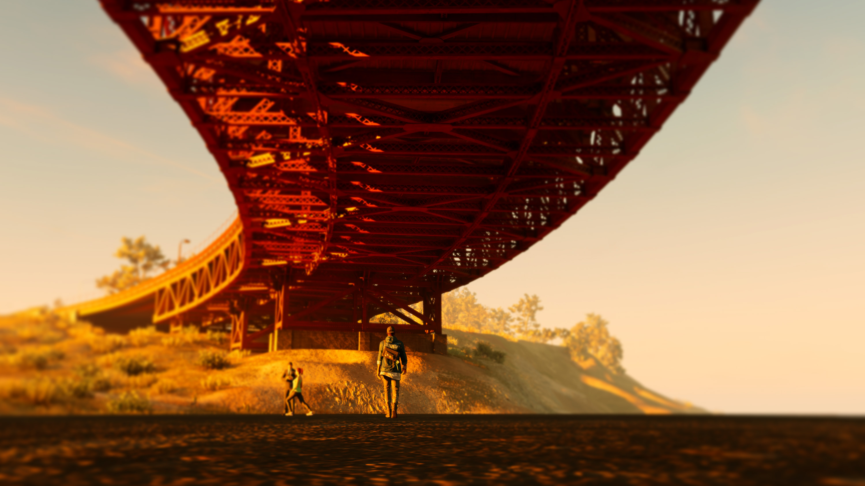 Watch Dogs 2 characters under a bridge HD Wallpaper
