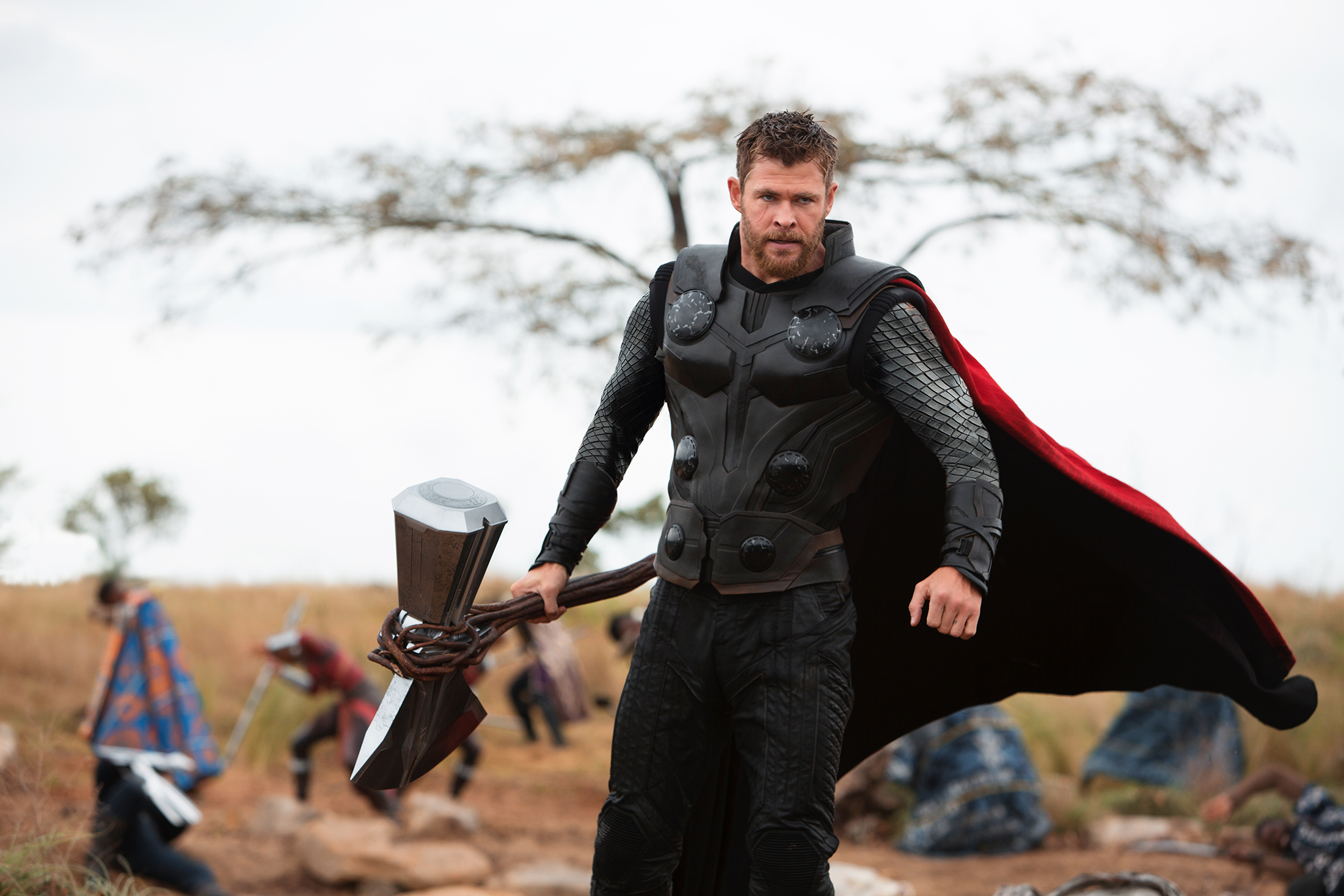 Thor with Stormbreaker in Avengers Infinity War HD Wallpaper