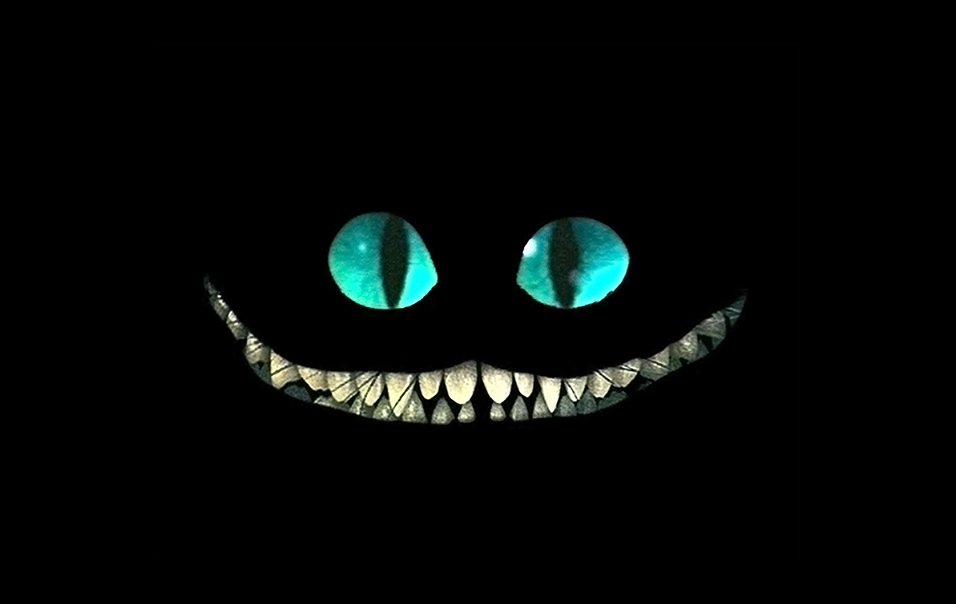 The Cheshire Cat's grin in the dark HD Wallpaper