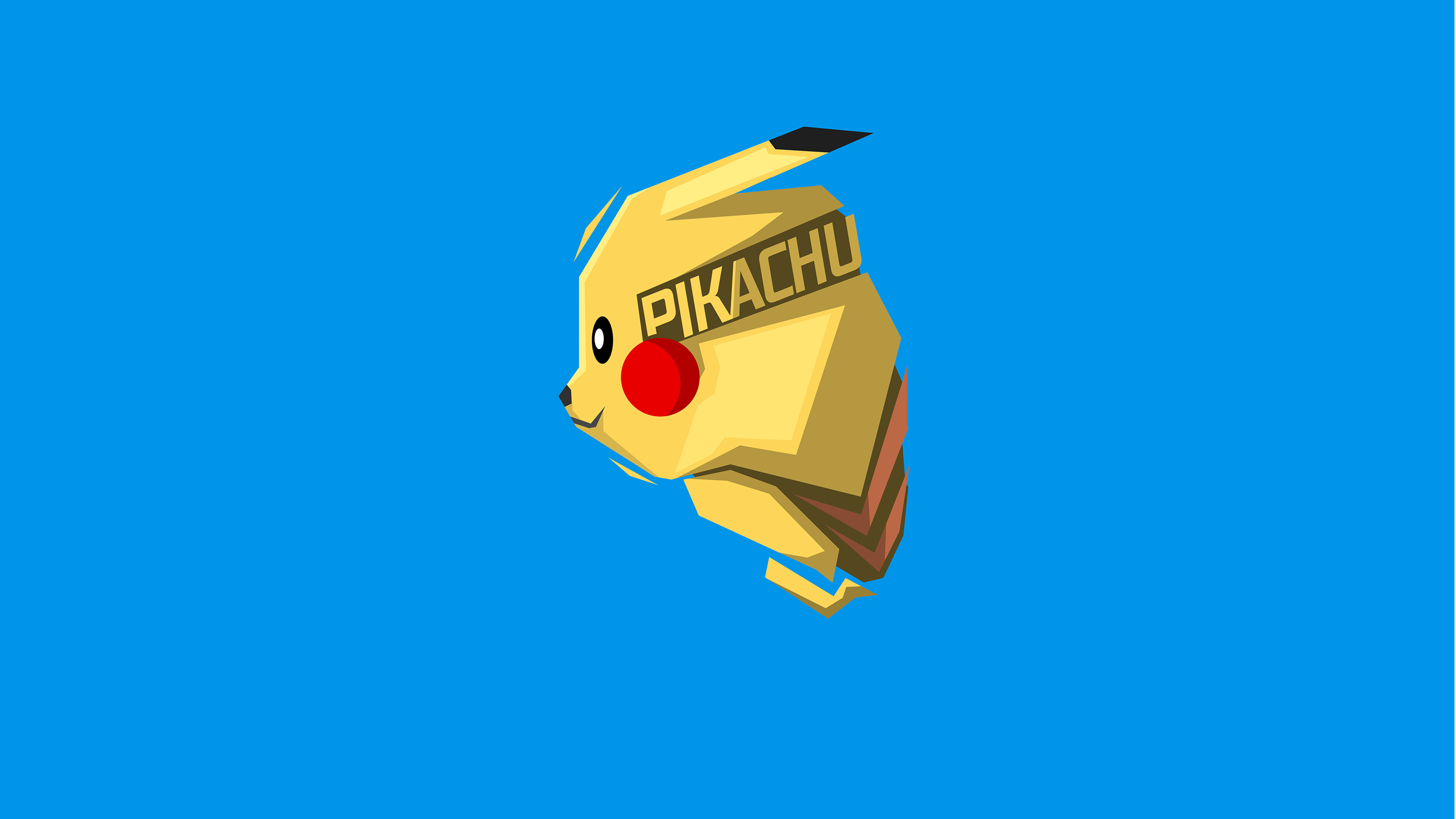 Minimalist Pikachu Artwork HD Wallpaper
