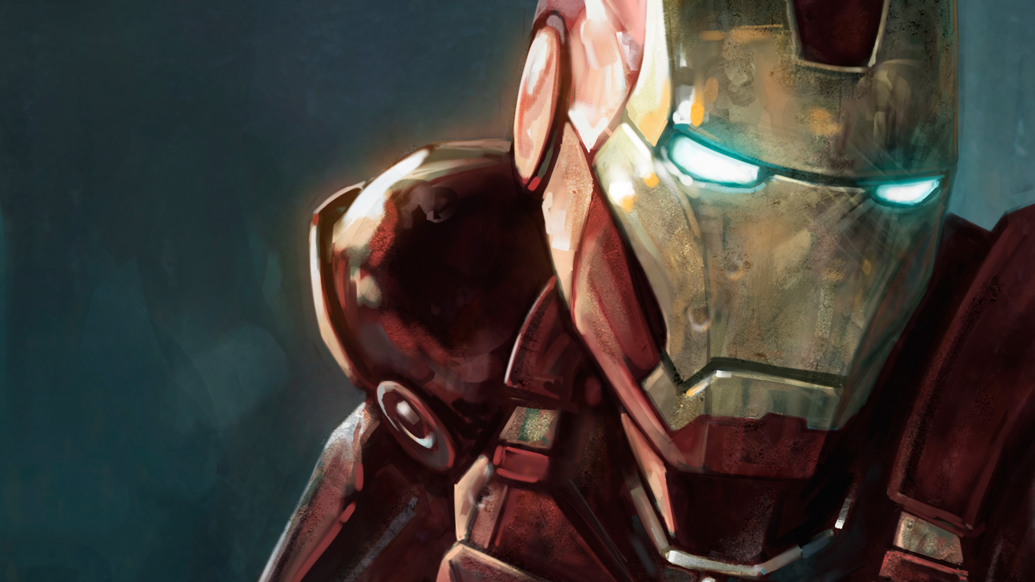 Iron Man artwork closeup 4K HD Wallpaper