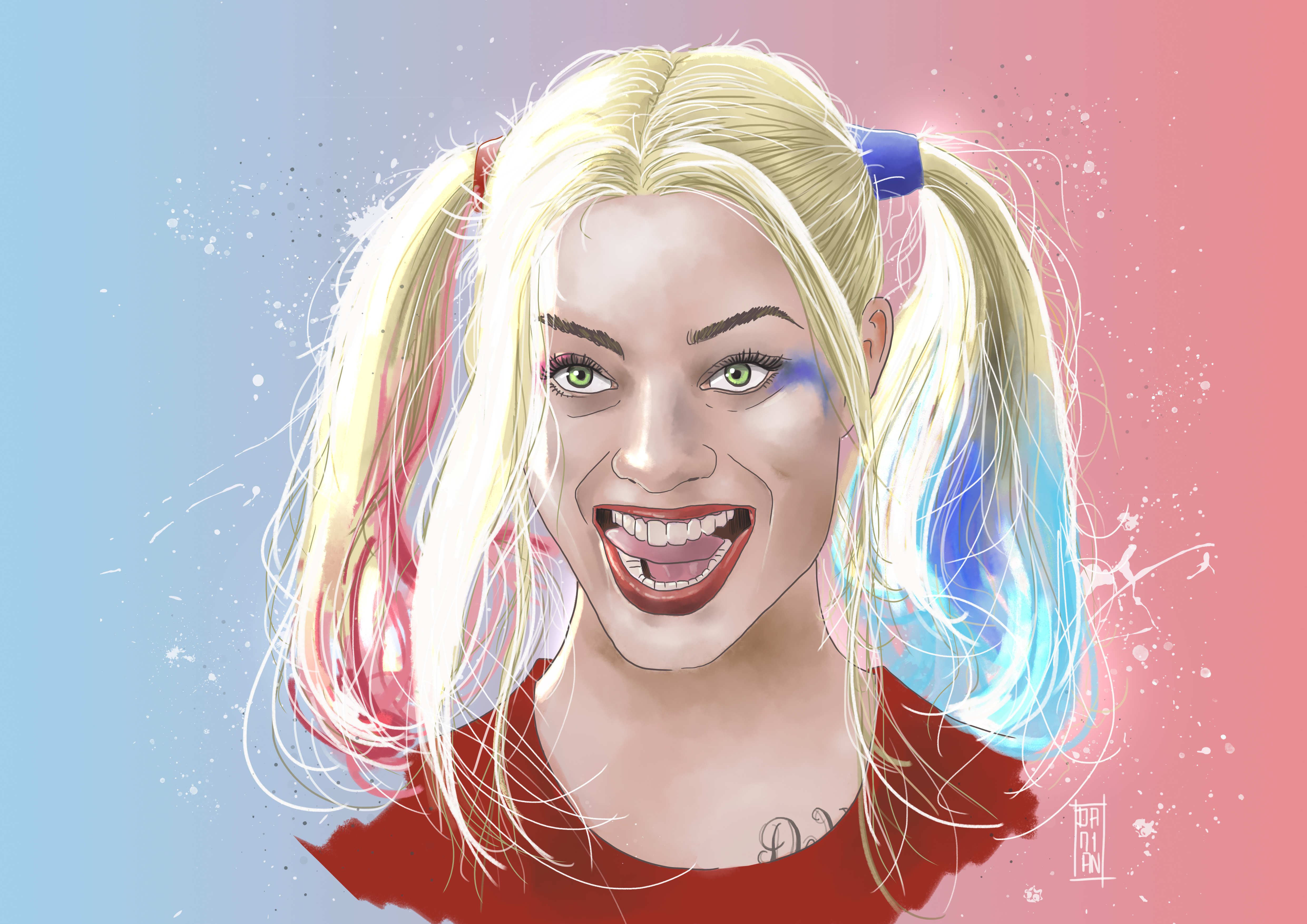 Harley Quinn digital art by Darian HD Wallpaper