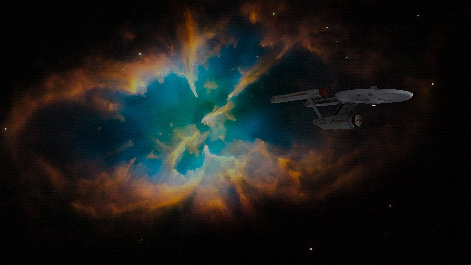 Starship Enterprise in a Nebula HD Wallpaper