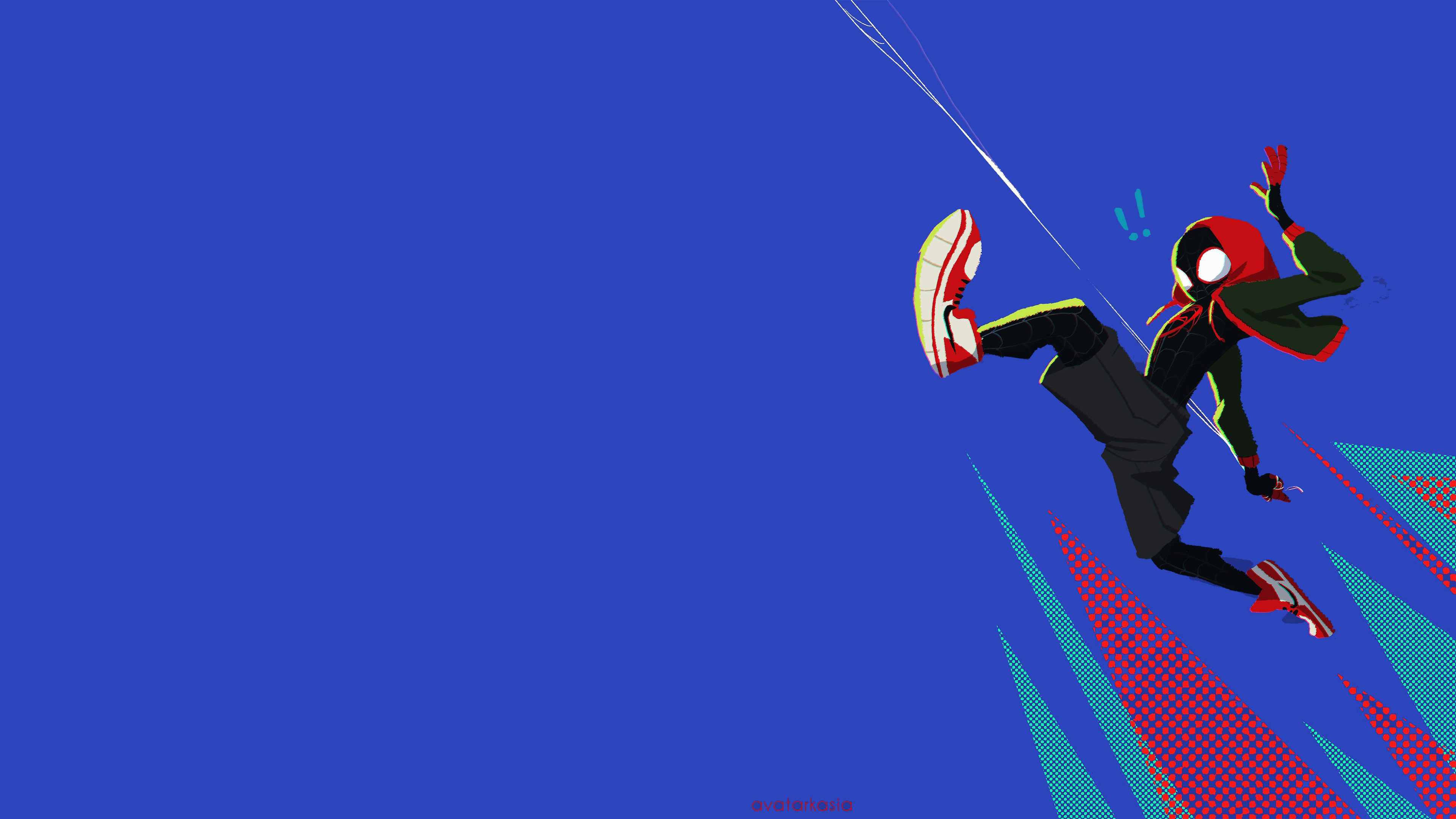 Miles Morales Spiderman in action HD Wallpaper